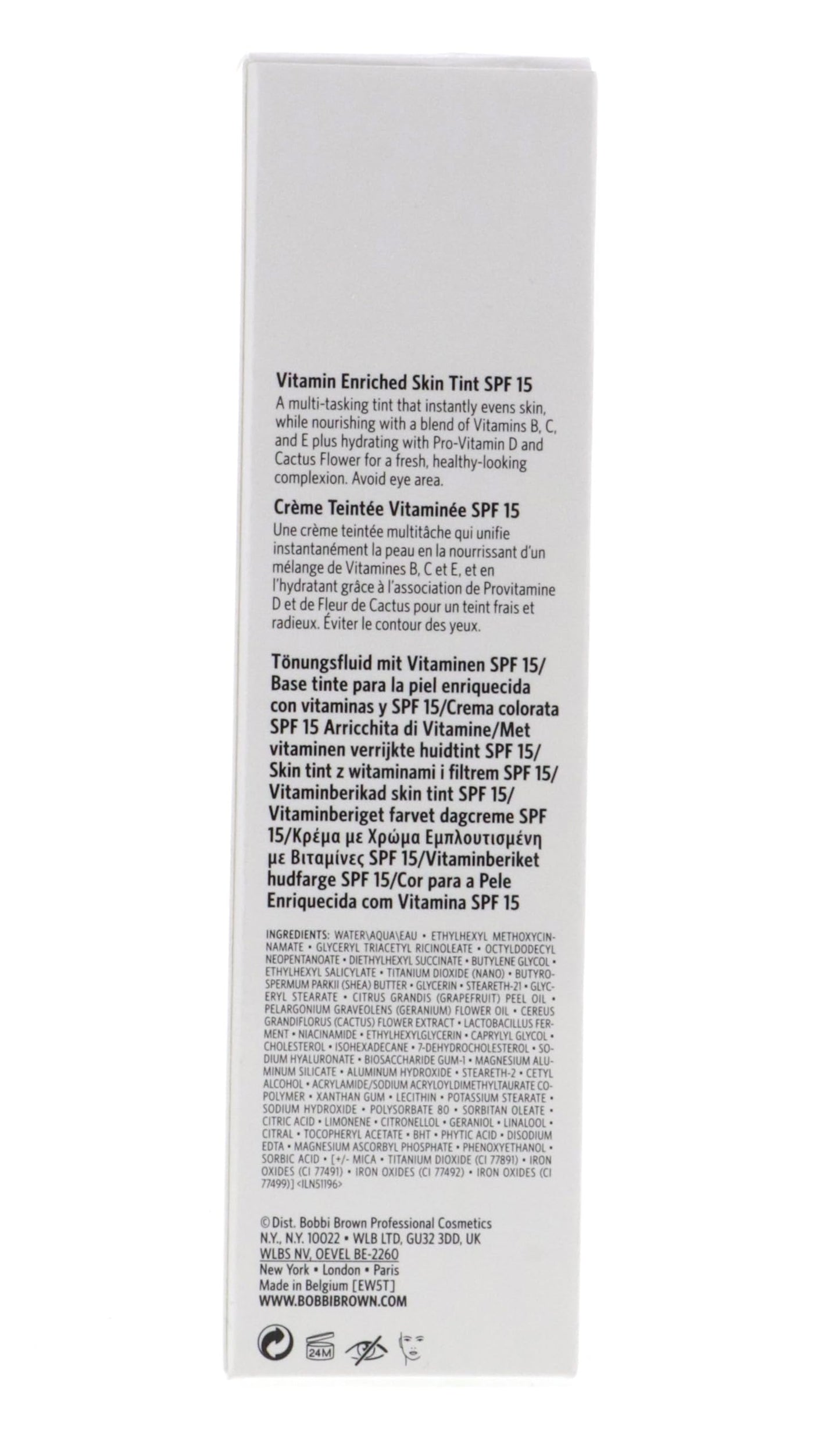 Bobbi Brown Vitamin Enriched Skin Tint SPF 15 | Broad Spectrum SPF Skin Tint | Hydrating Tinted Moisturizer | Vitamins B, C, & E, 1.7 Fl Oz, Light 3