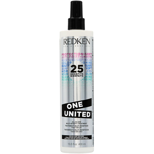 Redken One United All-In-One Leave-In Conditioner Spray | 25 Benefits | Heat Protectant, Detangler & Conditioner for All Hair Types | 13.5 Fl Oz
