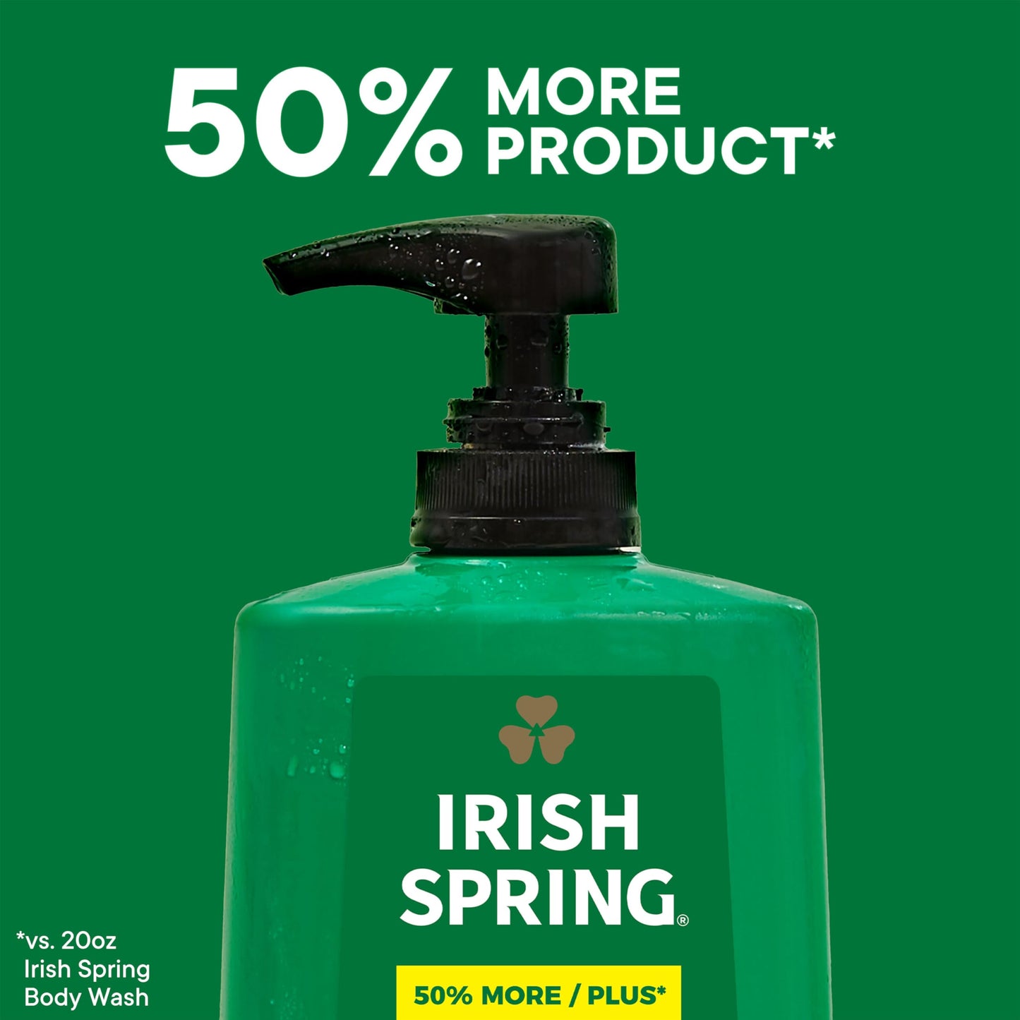 Irish Spring Men's Body Wash Original, 30 fl oz Pump – 24-Hour Freshness, Moisturizing, Paraben-Free, Biodegradable, Cool Fresh Scent