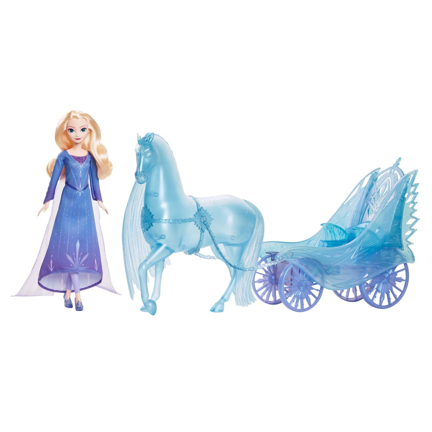 Mattel Disney Frozen Elsa Fashion Doll with Removable Dress & Shoes, Nokk Figure & Adventure Carriage Playset, Inspired by Frozen: Winter Festival