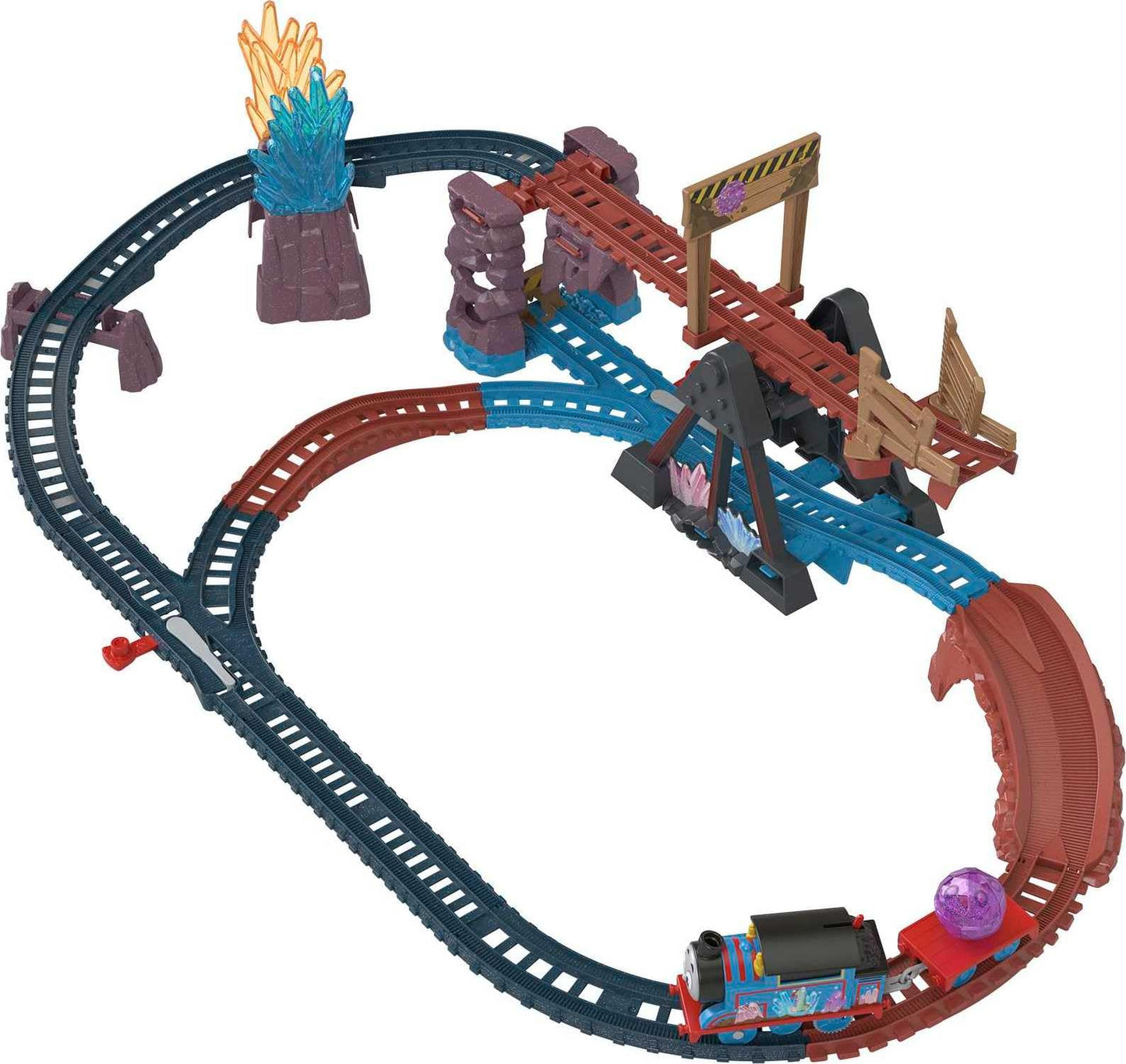 Thomas & Friends Motorized Toy Train Set Crystal Caves Adventure with Thomas, Tipping Bridge & 8 Ft of Track for Preschool Kids Ages 3+ Years