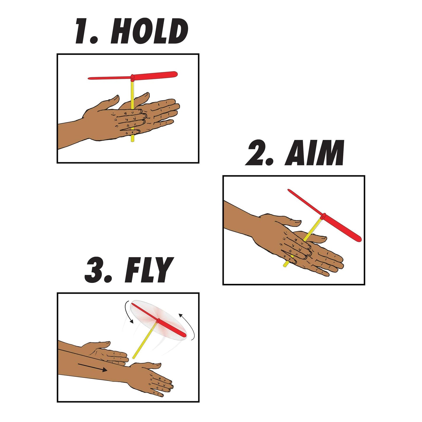 The Original Aero Props 10-Pack - Flying Helicopter Hand Spinner STEM Toy, Plastic Dragonfly Whirlybird, Made in USA, Multi-Color Fun for All Ages