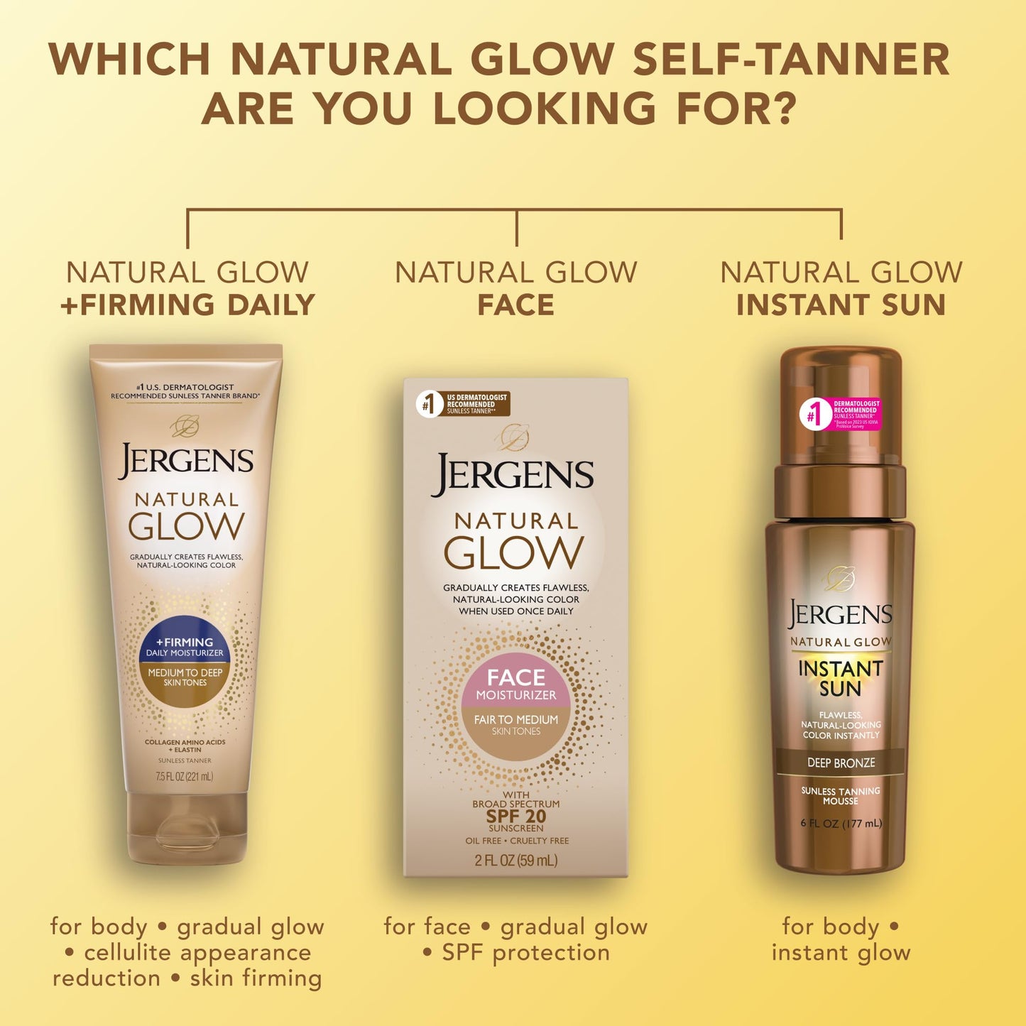 Jergens Natural Glow + Firming Daily Moisturizer Medium to Tan Skin Tones 7.5oz