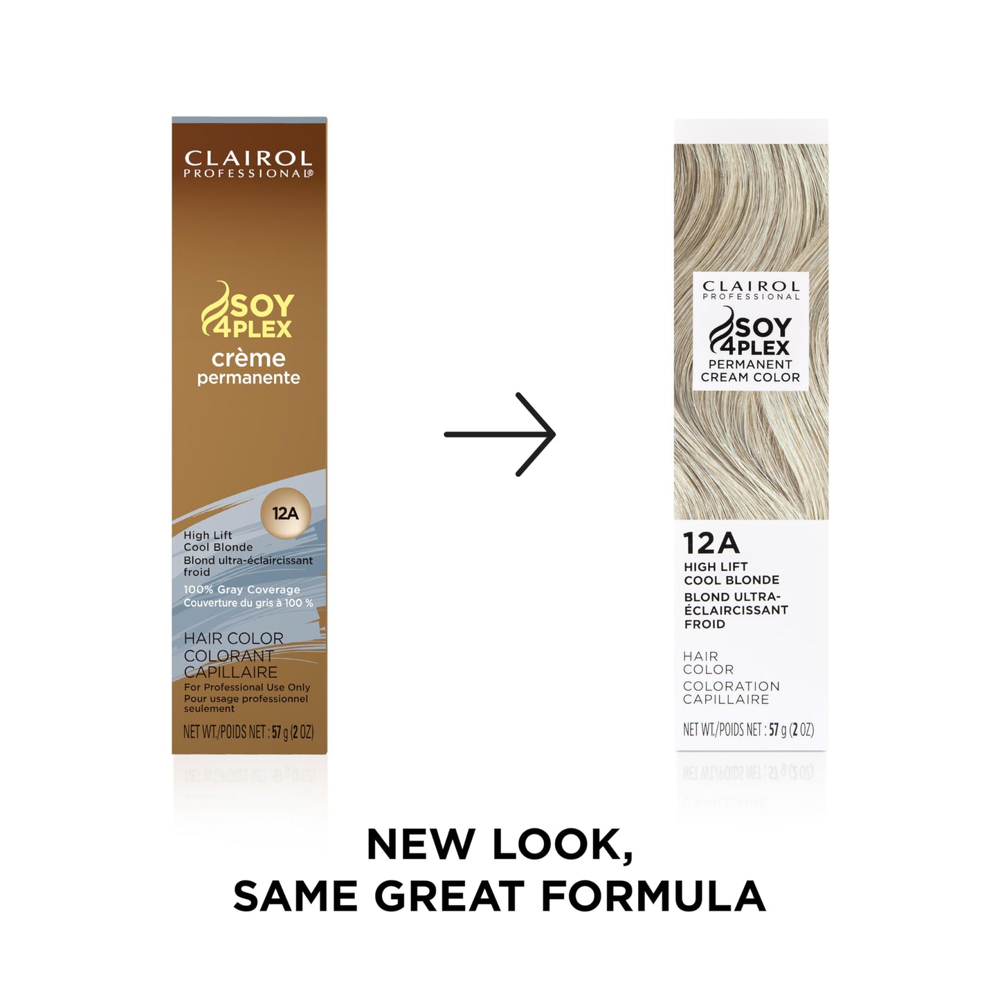 Clairol Professional Crème Permanente, 12a High Lift Cool Blonde, 2 oz. - Packaging May Vary