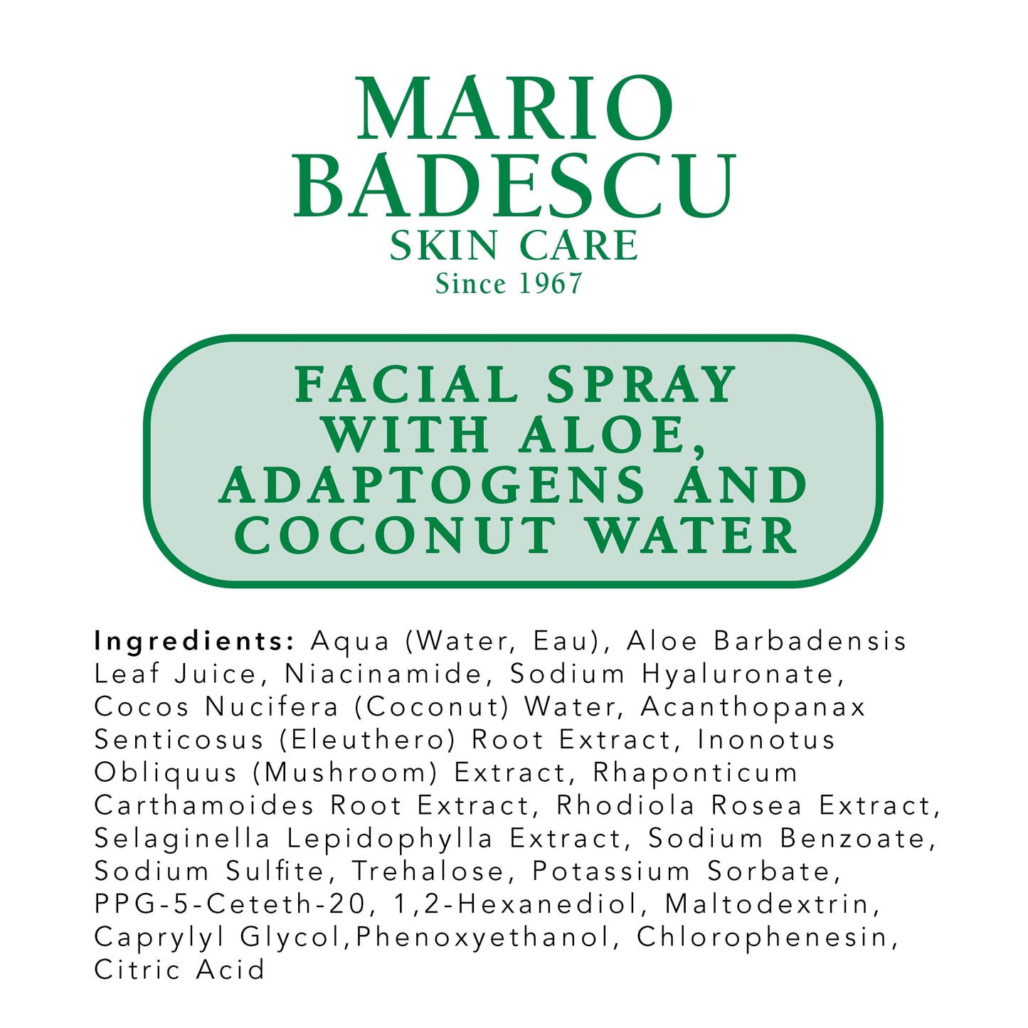 Mario Badescu Facial Spray with Aloe, Chamomile and Lavender for All Skin Types | Face Mist that Hydrates and Restores Balance & Brightness | 8 FL OZ