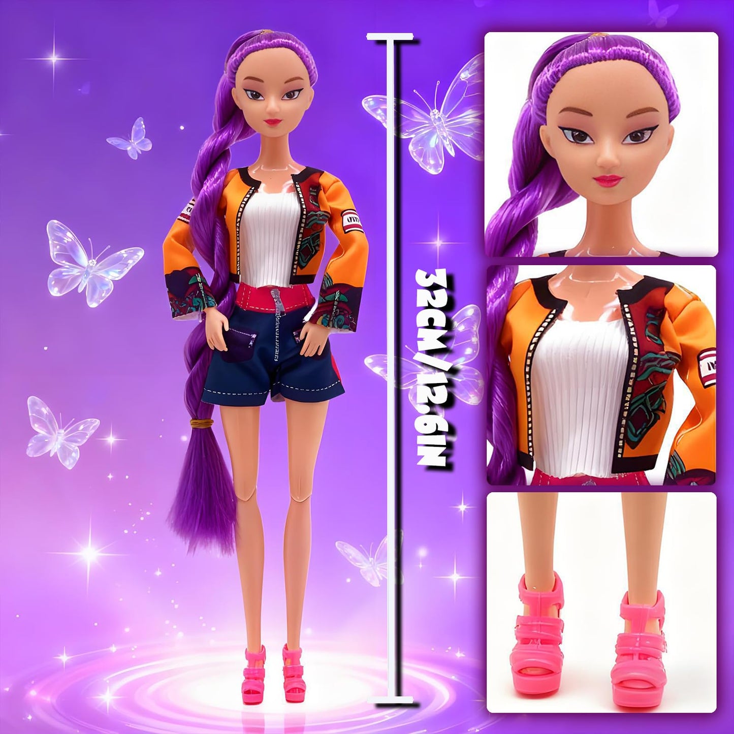 Yewmow Hunter Fashion Doll,New 11.5'' Hunter Fashion Doll for Kids,Made to Move Hunter Fashion Dolls,Great Gift Idea for Enthusiasts and Fans (D-3PCS)