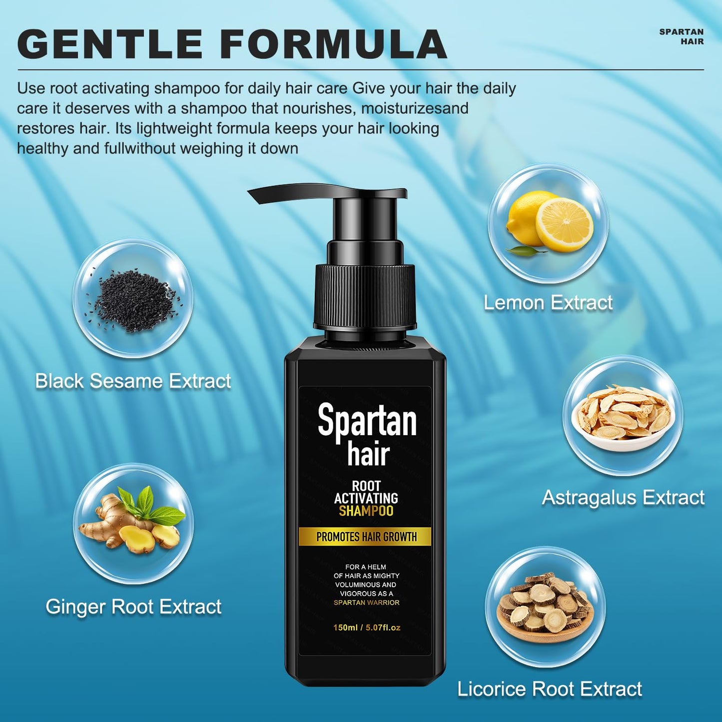 Root Activator Shampoo for Men -Strengthening & Smoothing Restoring System for Gray Hair, Thinning Hair - Men & Women 5.07 fl oz / 150 mL