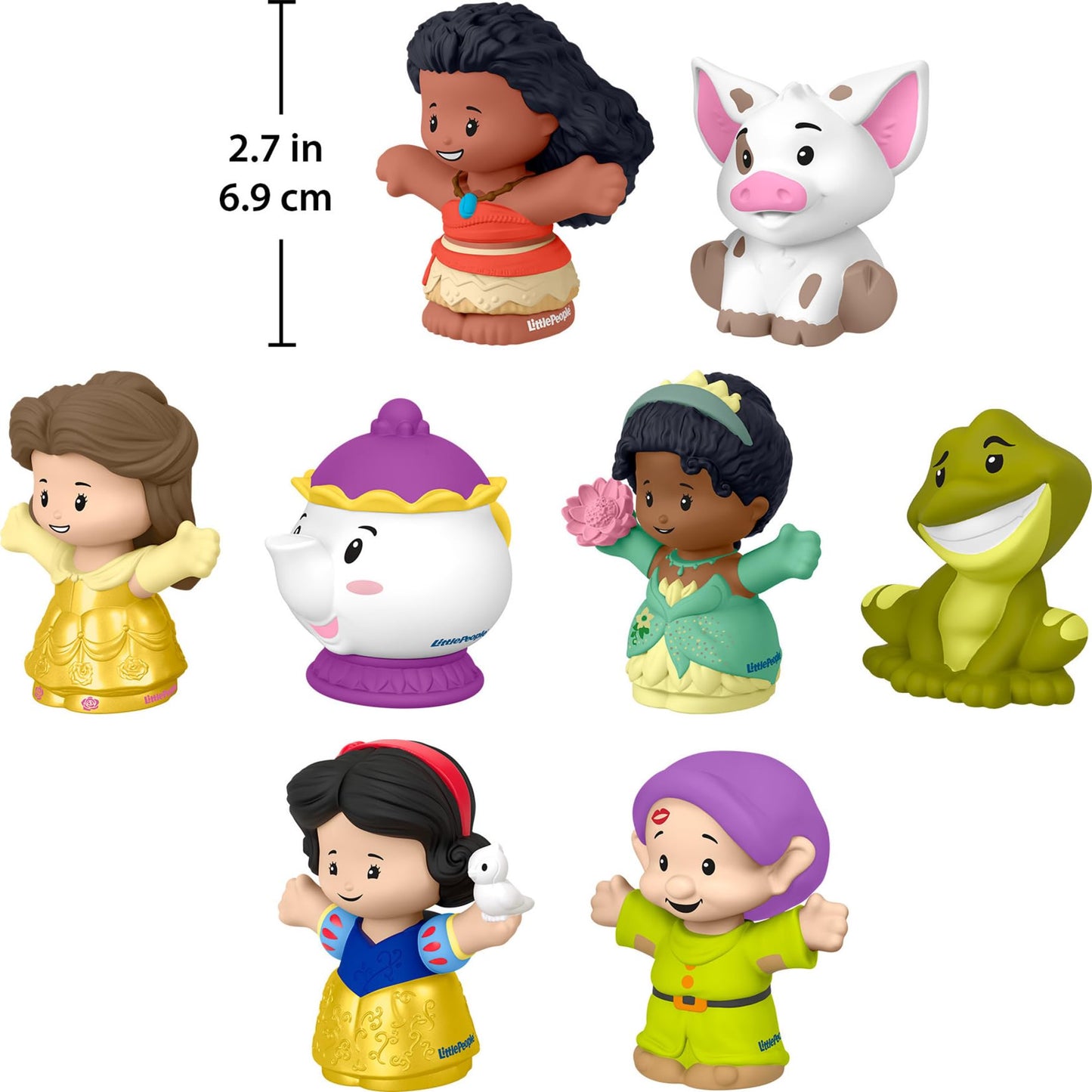 Fisher-Price Little People Toddler Toys Disney Princess Story Duos 8-Piece Figure Set for Pretend Play Kids Ages 18+ Months