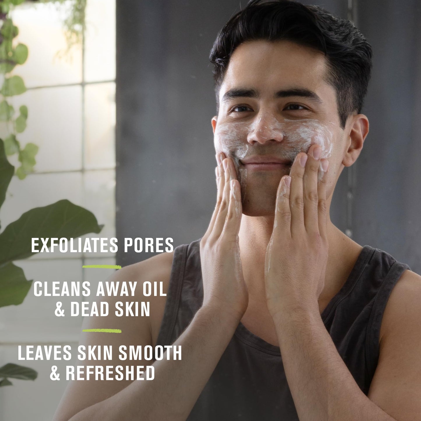 Every Man Jack Gentle Exfoliating Face Scrub for Men, Jojoba Beads & Hyaluronic Acid, Revives & Moisturizes Skin, 4.2 oz Twin Pack