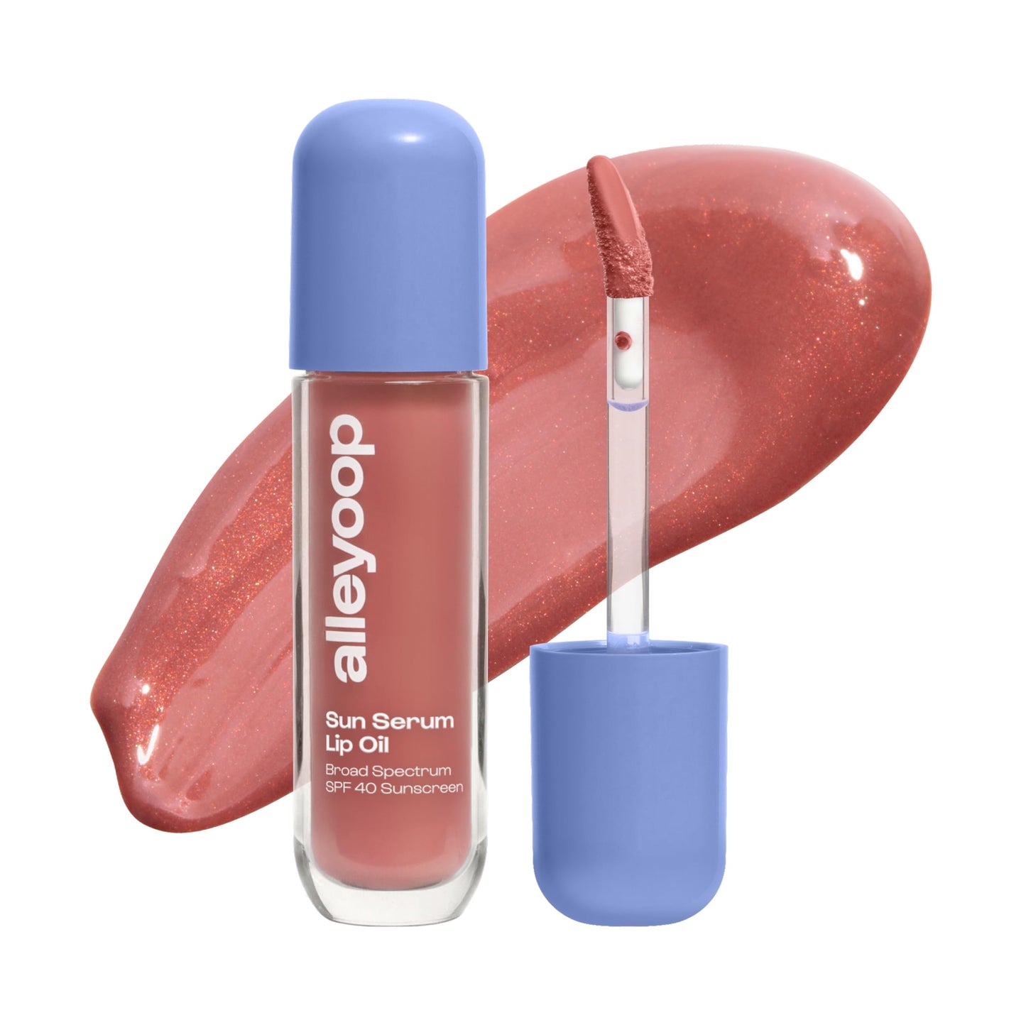 ALLEYOOP Sun Serum Lip Oil SPF 40 – Tinted, Hydrating Lip Moisturizer & Sunscreen for Cracked Lips, Vegan, Travel-Friendly
