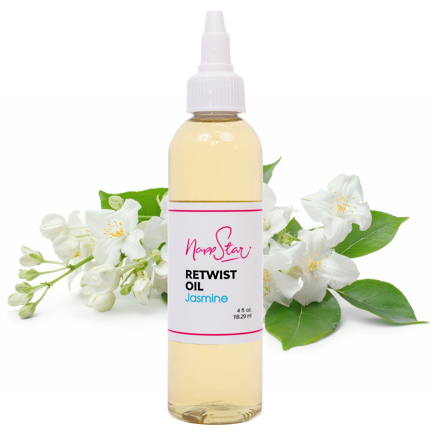 NappStar Retwist Oil, Jasmine Scented Smell Good Loc Oil, Aromatic Hair Care for Dreadlocks with Moisturizing Base, 4 Fl Oz