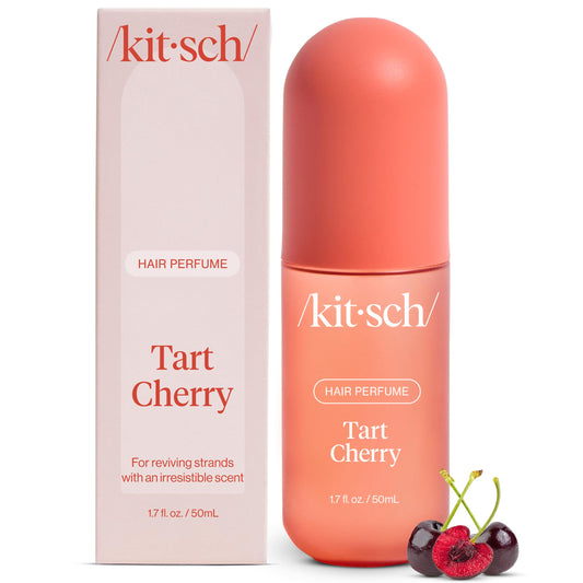 Kitsch Hair Perfume for Women – Tart Cherry | Deodorizing Hair & Body Mist with Odor-Eliminating Tech | Fruity Vanilla Scent, 50mL
