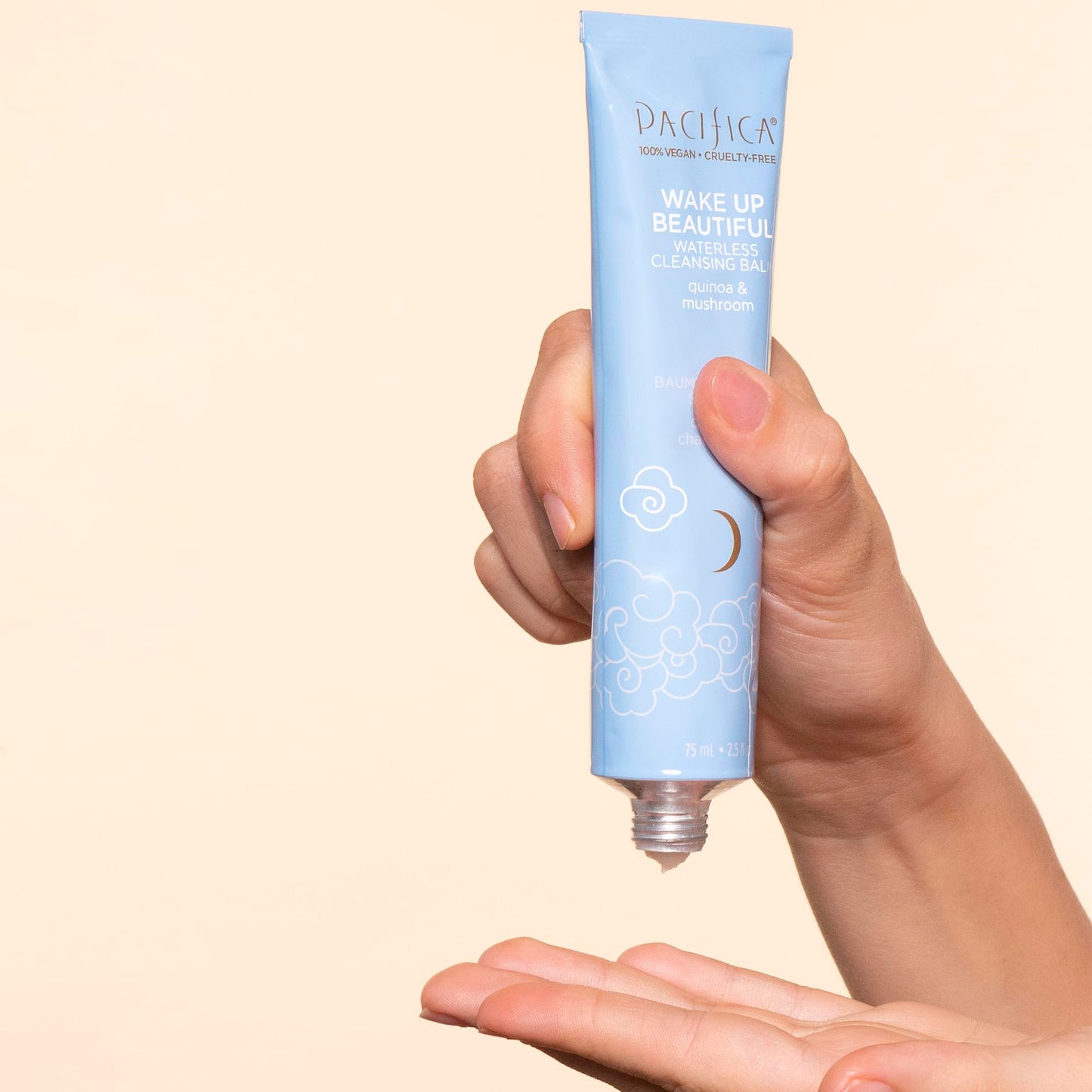 Pacifica Wake Up Beautiful Cleansing Balm & Makeup Remover – 2-in-1 Hydrating Waterless Face Cleanser for Dry & Sensitive Skin, 2.5oz