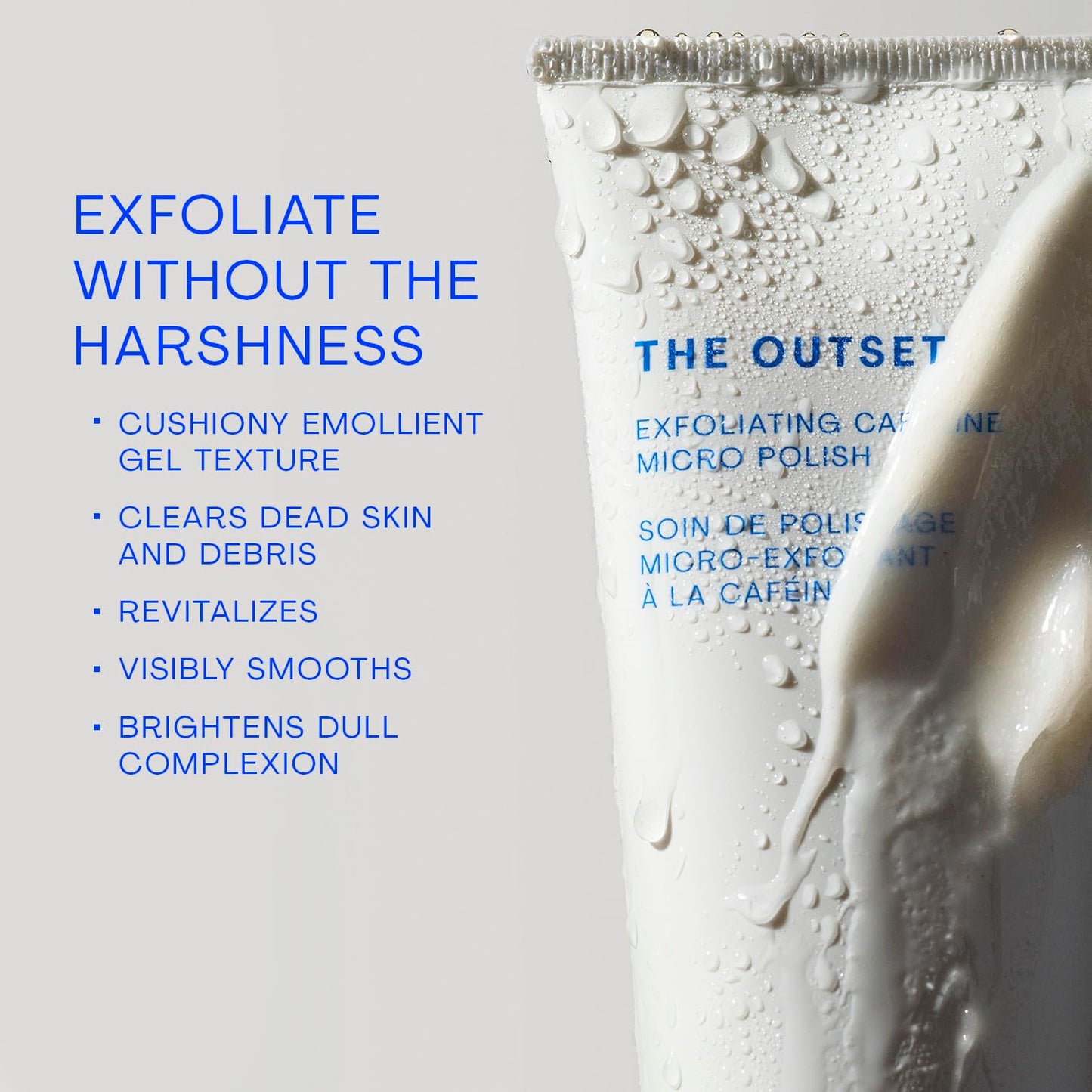 The Outset Exfoliating Caffeine Micro Polish – Gentle, Fragrance-Free Face Scrub for All Skin Types, Vegan & Gluten-Free, 3.3 fl oz