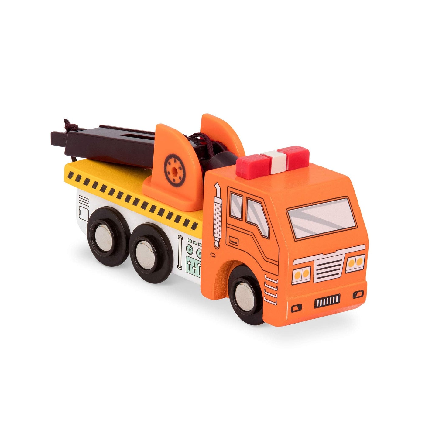 Battat – Miniature Toy Cars – 6 Wooden Minis – Classic Wooden Toys – Mini Ambulance, Cement Truck – 3 Years + – Wooden Vehicles - Set 1
