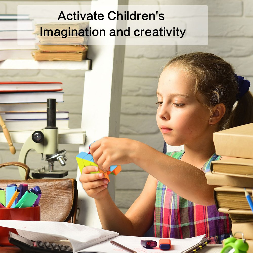 ROXENDA 3x3 Speed Cube, 3x3x3 QYTOYS Warrior S Speed Cube Stickerless Frosted Puzzle Magic Cube (Stickerless)