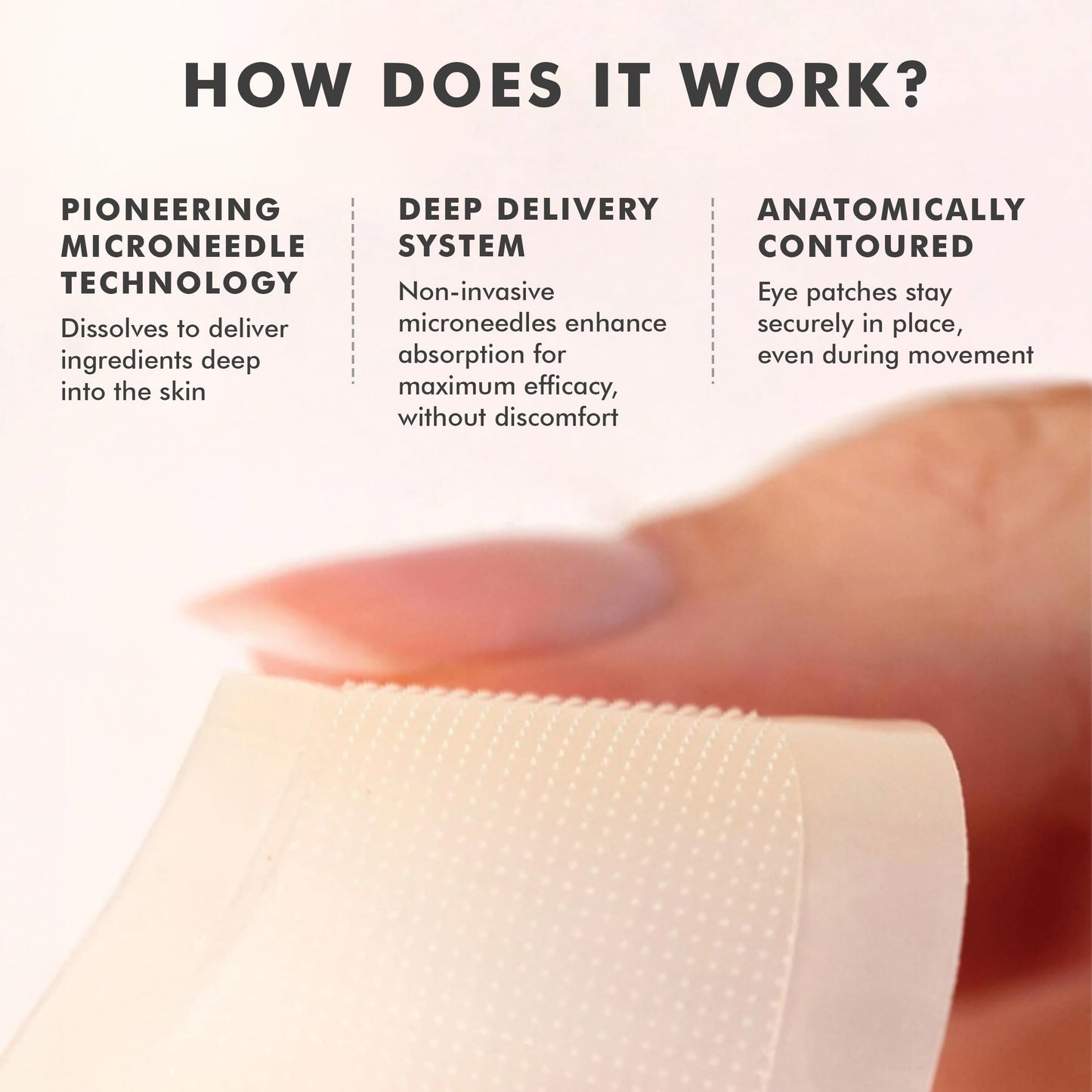 skyn ICELAND Dissolving Microneedle Under Eye Patches, 39% Hyaluronic Acid & Peptides, No-Slip Overnight Mask, 3 Pairs, Vegan