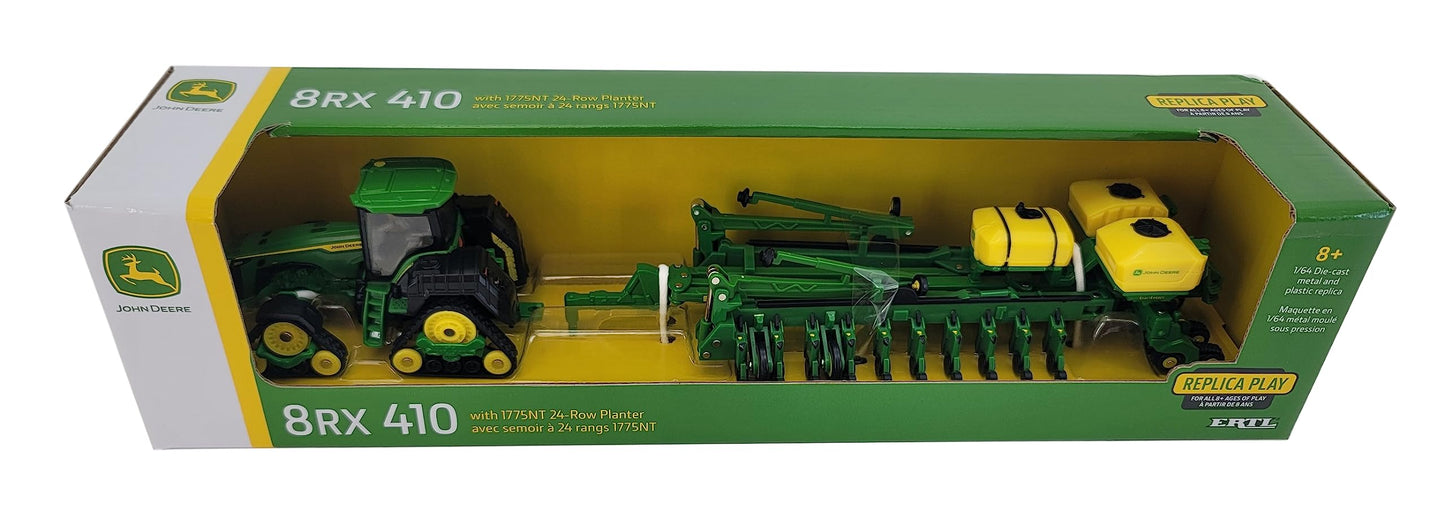 John Deere 1/64 8RX 410 w/ 1775NT 24-Row Planter Toy - LP82766