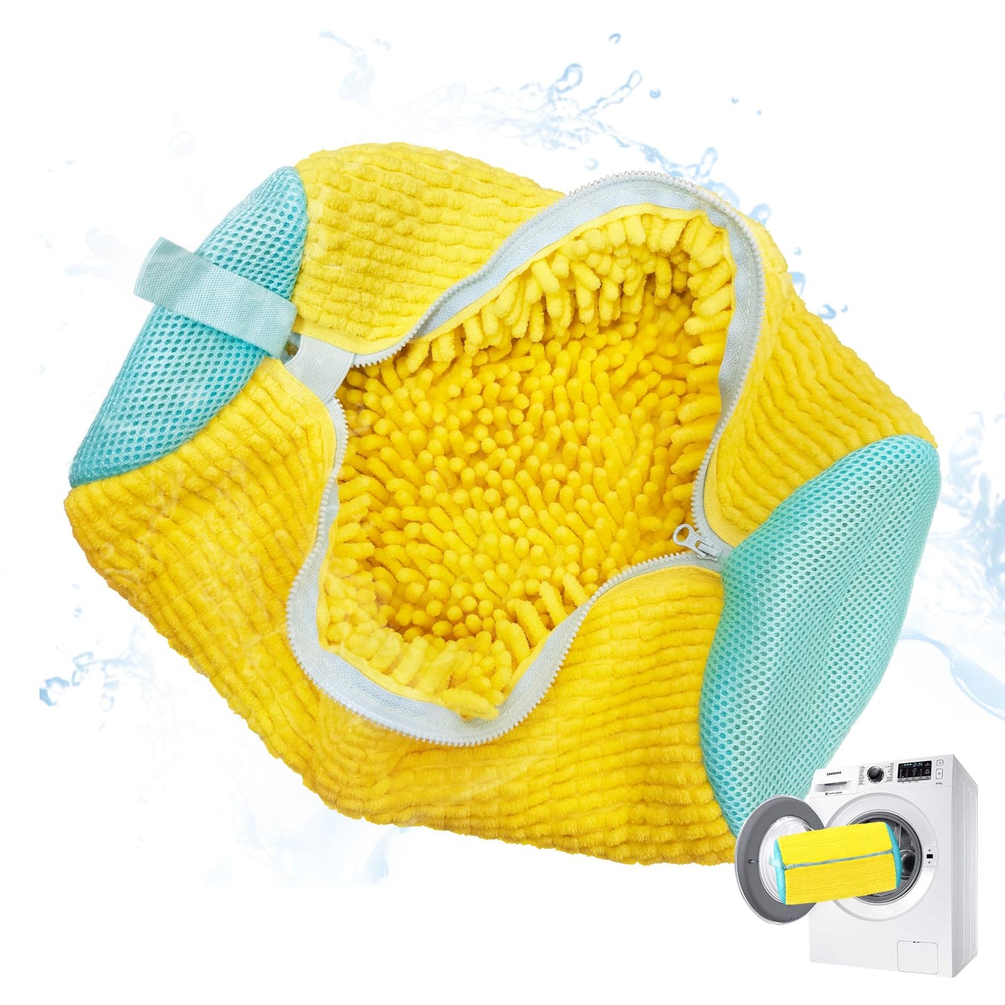 Shoe Washing Machine Bag, Shoe Laundry Bag, Shoe Washing Bag for Washer and Dryer, Yellow