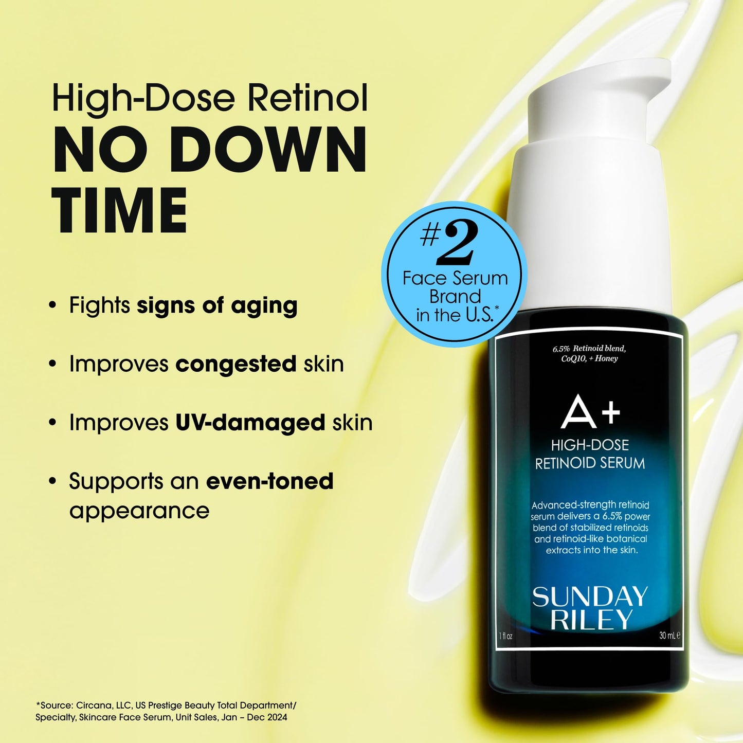 Sunday Riley A+ High-Dose Retinol Serum 1.0oz