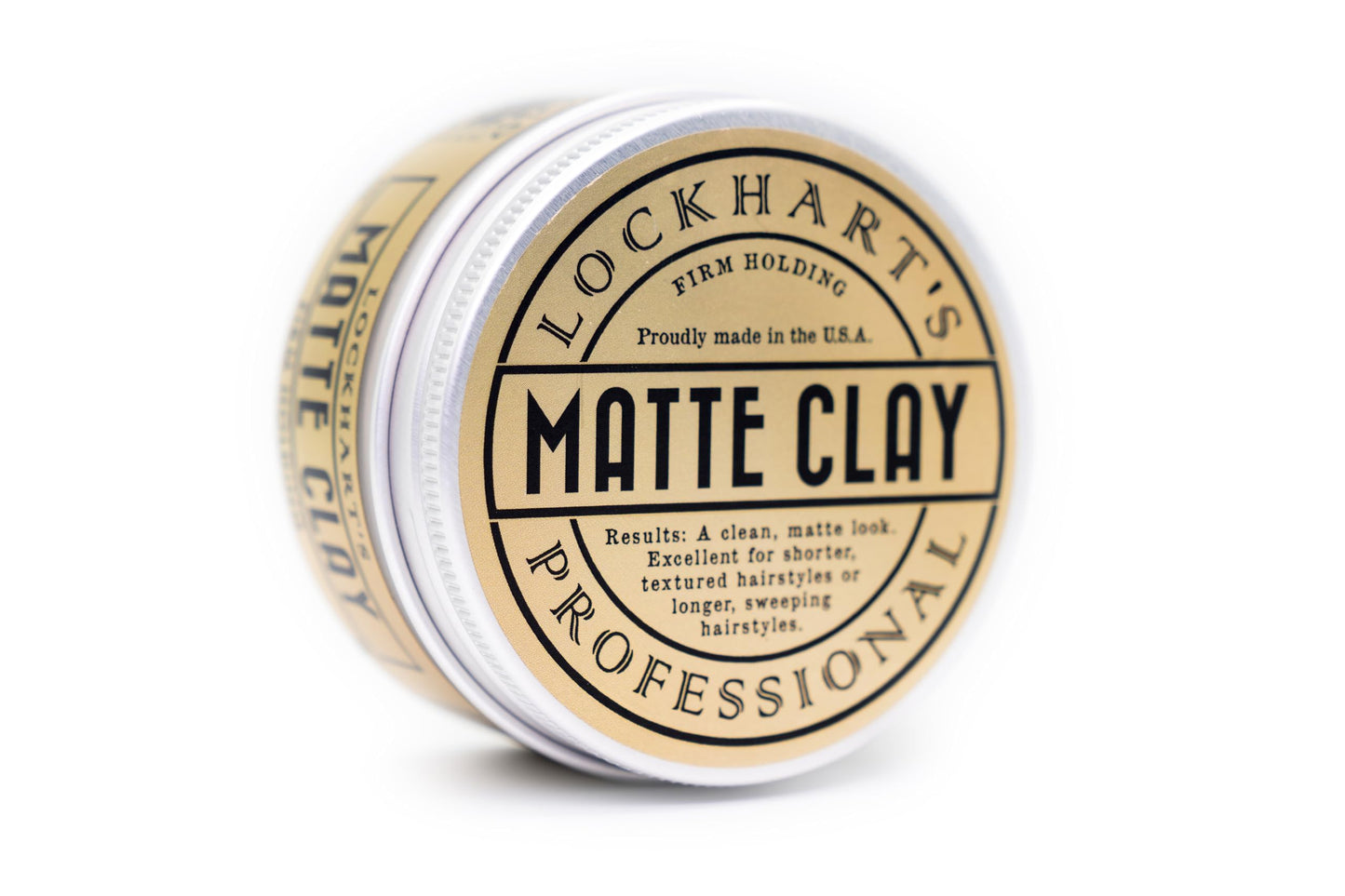 Lockhart's Authentic Handcrafted Professional Matte Clay, Medium/Firm Hold, Matte Shine, 3.4 oz