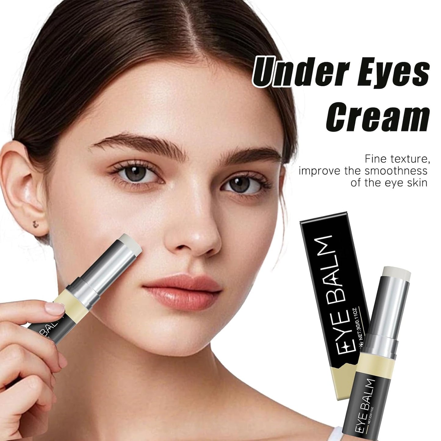 Erases Eye Bags Within Minutes, Under Eye Balm Stick for Under Eyes Bags, Turmeric & Retinol Eye Cream Stick, Erase for Dark Circles Puffiness (2PCS)