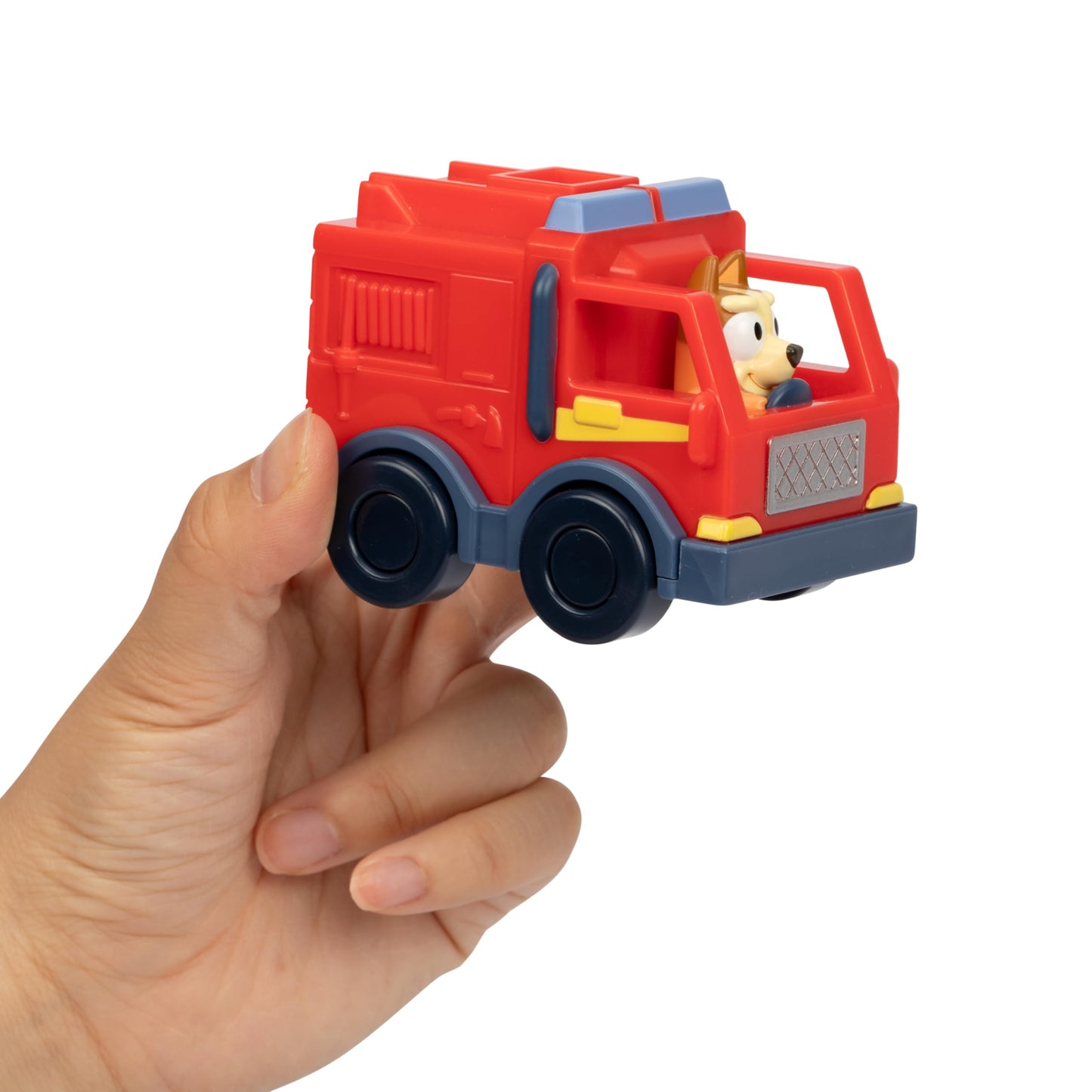 Bluey Vehicle Set – 4-Pack Includes Garbage Truck, Convertible, Family Car & Firetruck, Official Toys for Kids Ages 3+