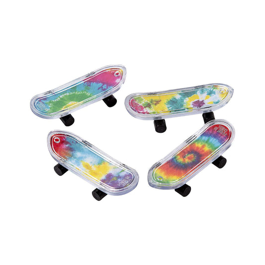 Mini Tie-Dyed Skateboards - 36 Pieces