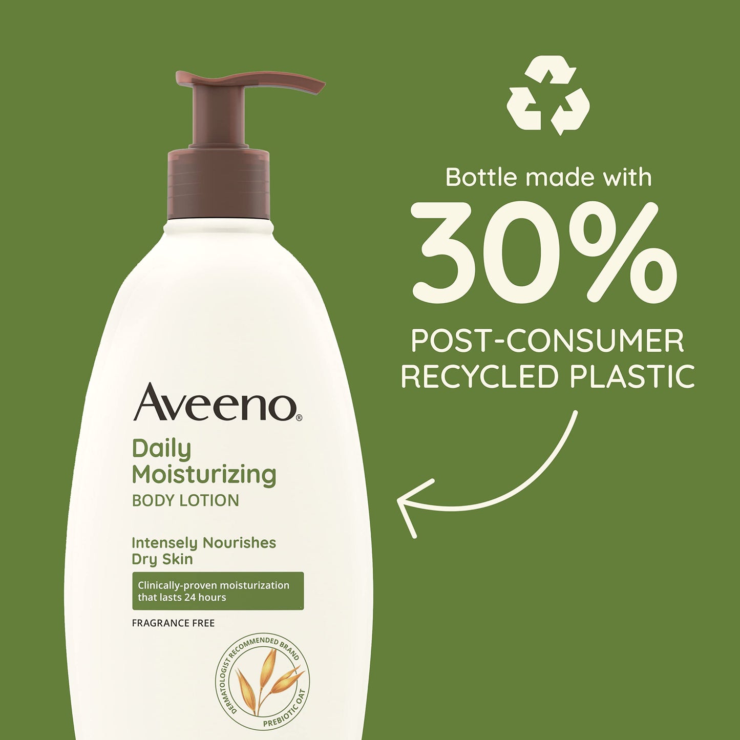 Aveeno Sheer Hydration Daily Lotion, Fragrance-Free, Prebiotic Oat Moisturizer, Fast-Absorbing, Lightweight Body Lotion for Dry Skin, 18 fl oz