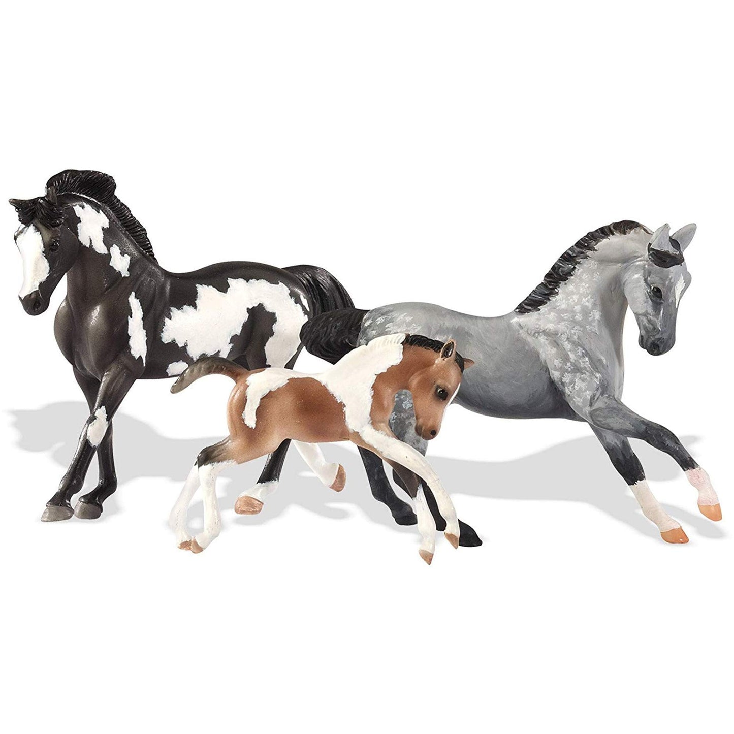 Breyer Horses Stablemates Horse Family Paint Set | 3 Horse Set | 1:32 Scale | Horse Toy | Model #4239, White