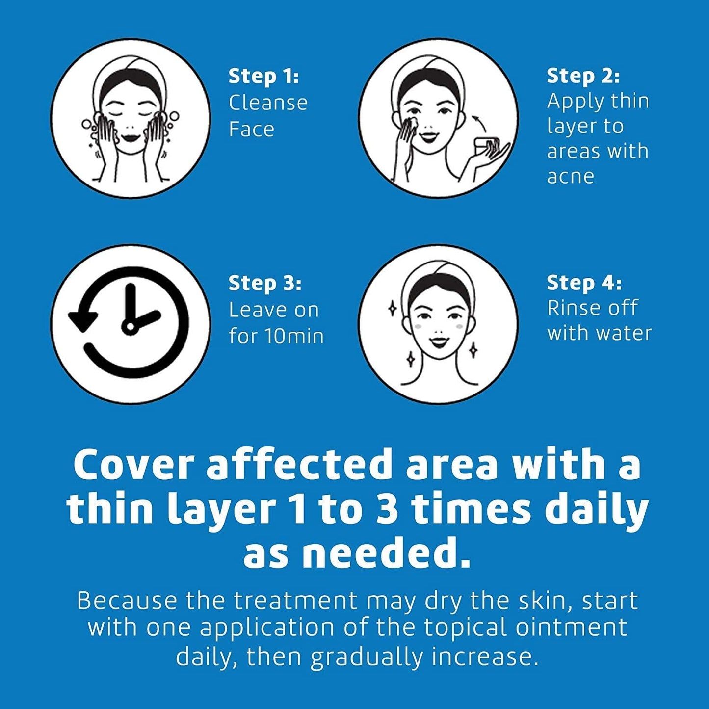 De La Cruz 10% Sulfur Ointment for Face & Body - Cystic Acne Spot Treatment Mask, Daily 10-Min Hormonal Acne Solution, 2.6 oz