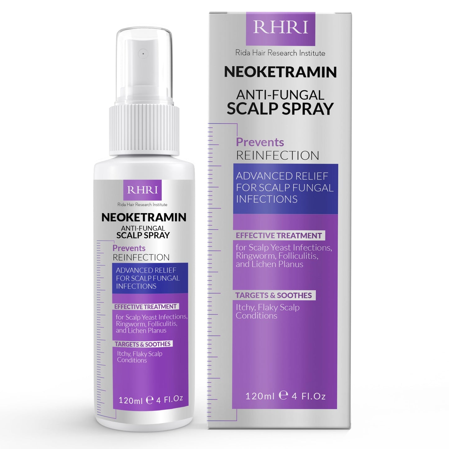 Neoketramin Anti-Fungal Scalp Spray | Dandruff, Psoriasis & Folliculitis Treatment | Relieves Itchy, Dry, Irritated Scalp, Ringworm & Yeast Infections