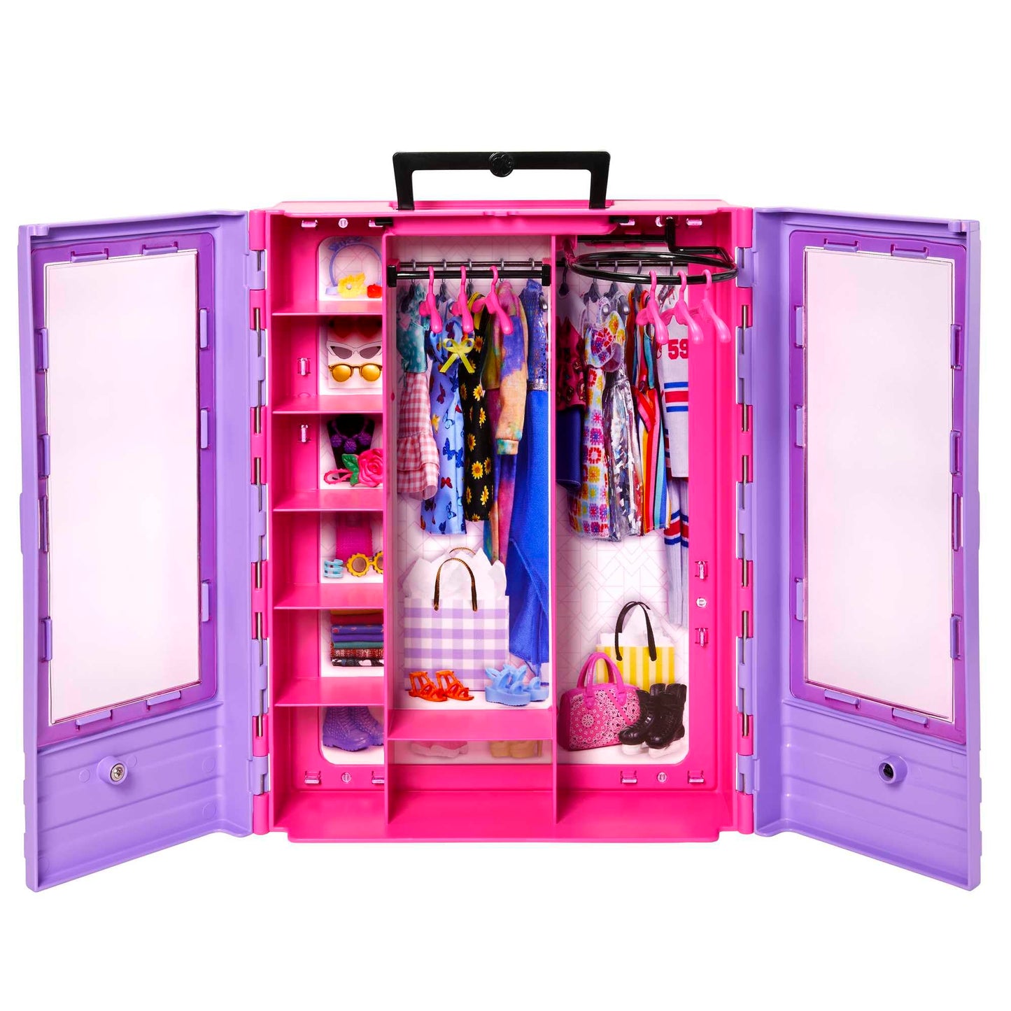 Barbie Fashionistas Ultimate Closet Portable Fashion Toy with Doll, Clothing, Accessories and Hangers, Gift for 3 Years Old and Up