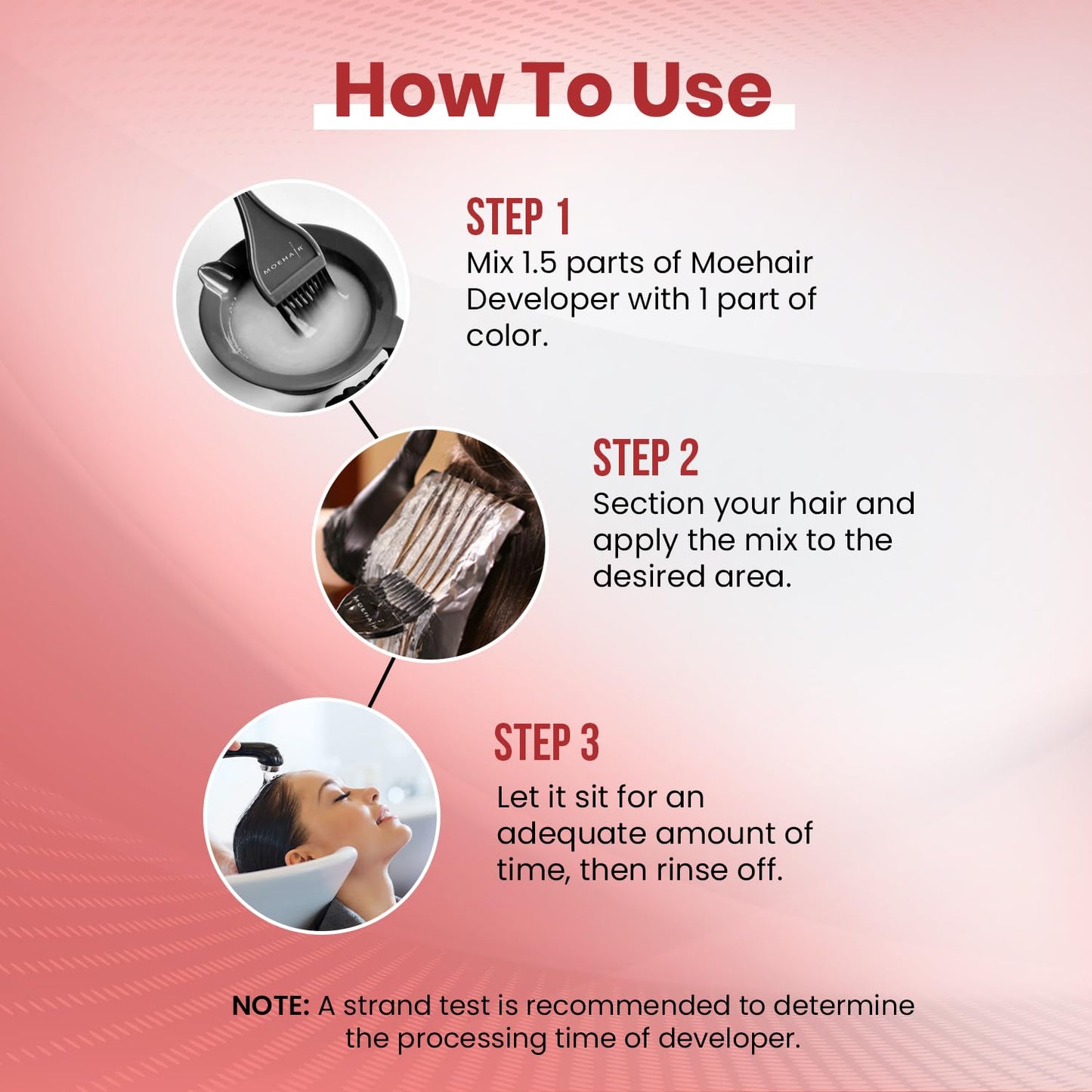 MOEHAIR 5 Volume Hair Color Developer 1.5% Hydrogen Peroxide | Professional Creme Developer for Coloring & Bleaching | Paraben-Free, Peach Scent, 32 Fl Oz