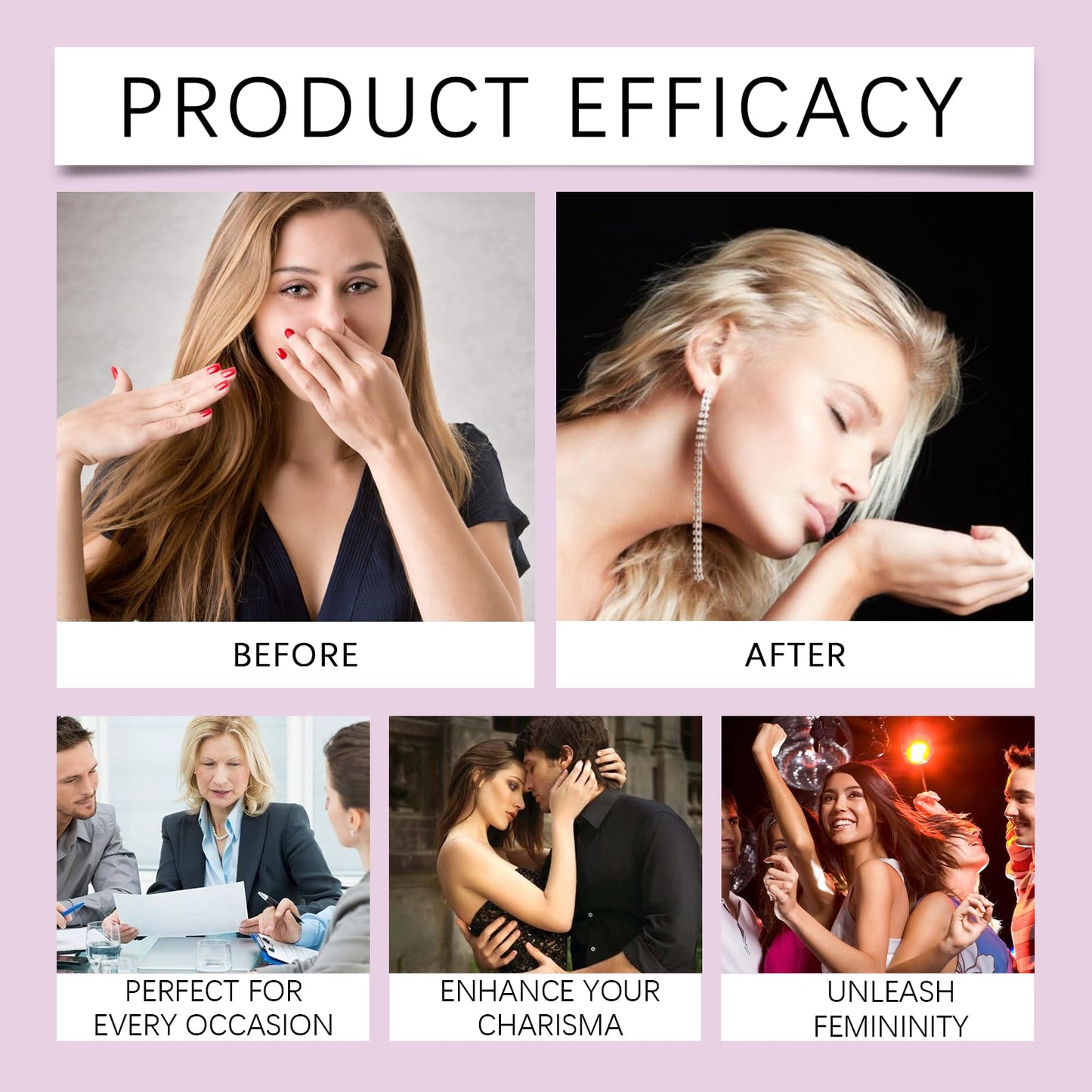 ZANGLEX Hair Perfume for Women, Long-Lasting Sweet Rose Floral Scent with Pheromone Oil, Castor Oil & Vitamin E for Shiny, Nourished Hair, 1.69 fl oz