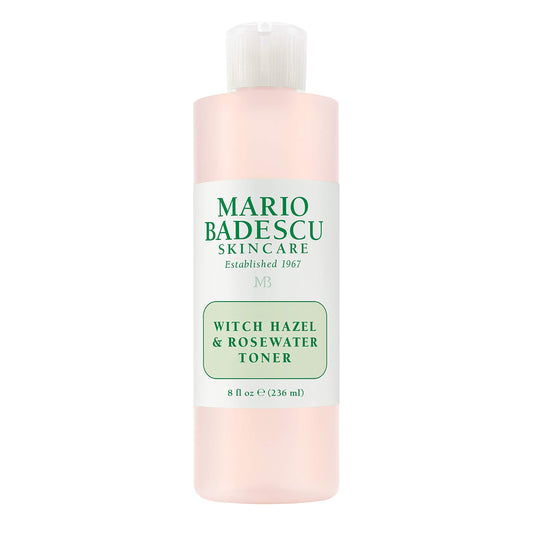 Mario Badescu Witch Hazel & Rosewater Toner, Alcohol-Free, Clarifies & Rejuvenates Skin, All Skin Types, 8 fl. oz