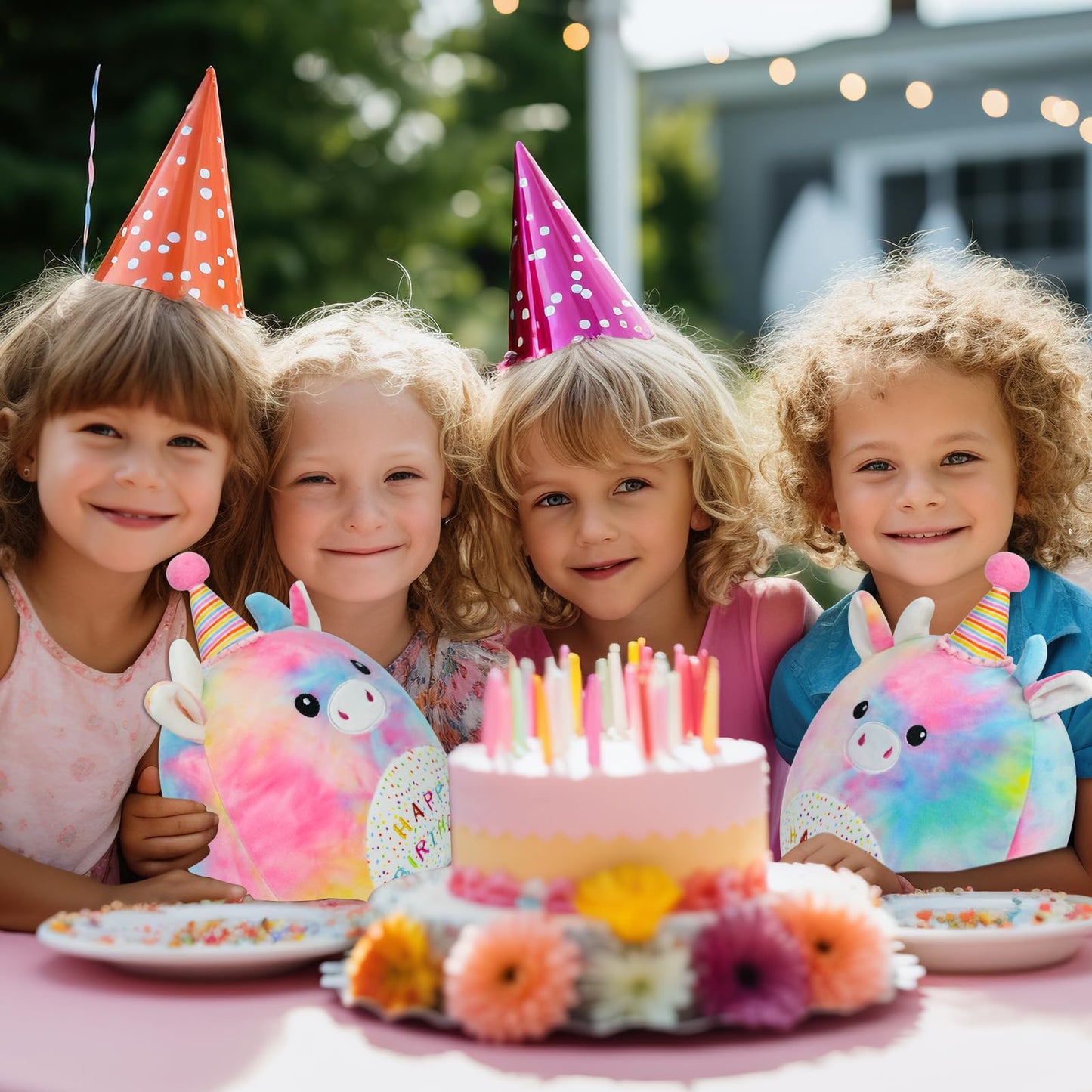 AWNOGKUE 12" Cow Stuffed Animal Plush Toy – Soft Unicorn Rainbow Plushie Pillow for Kids, Toddlers, Girls & Boys, Birthday Gift & Room Decor