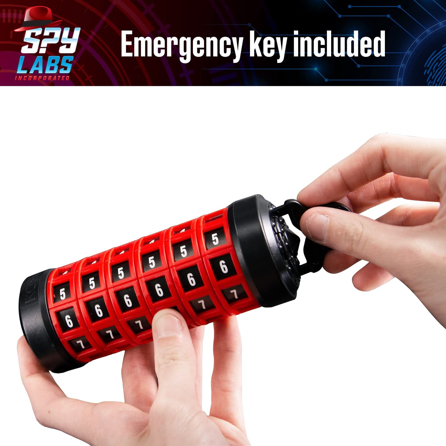 Thames & Kosmos Spy Labs Cryptic Puzzle Safe – Portable Vault to Protect Secrets & Evidence | Detective Gear for Young Investigators