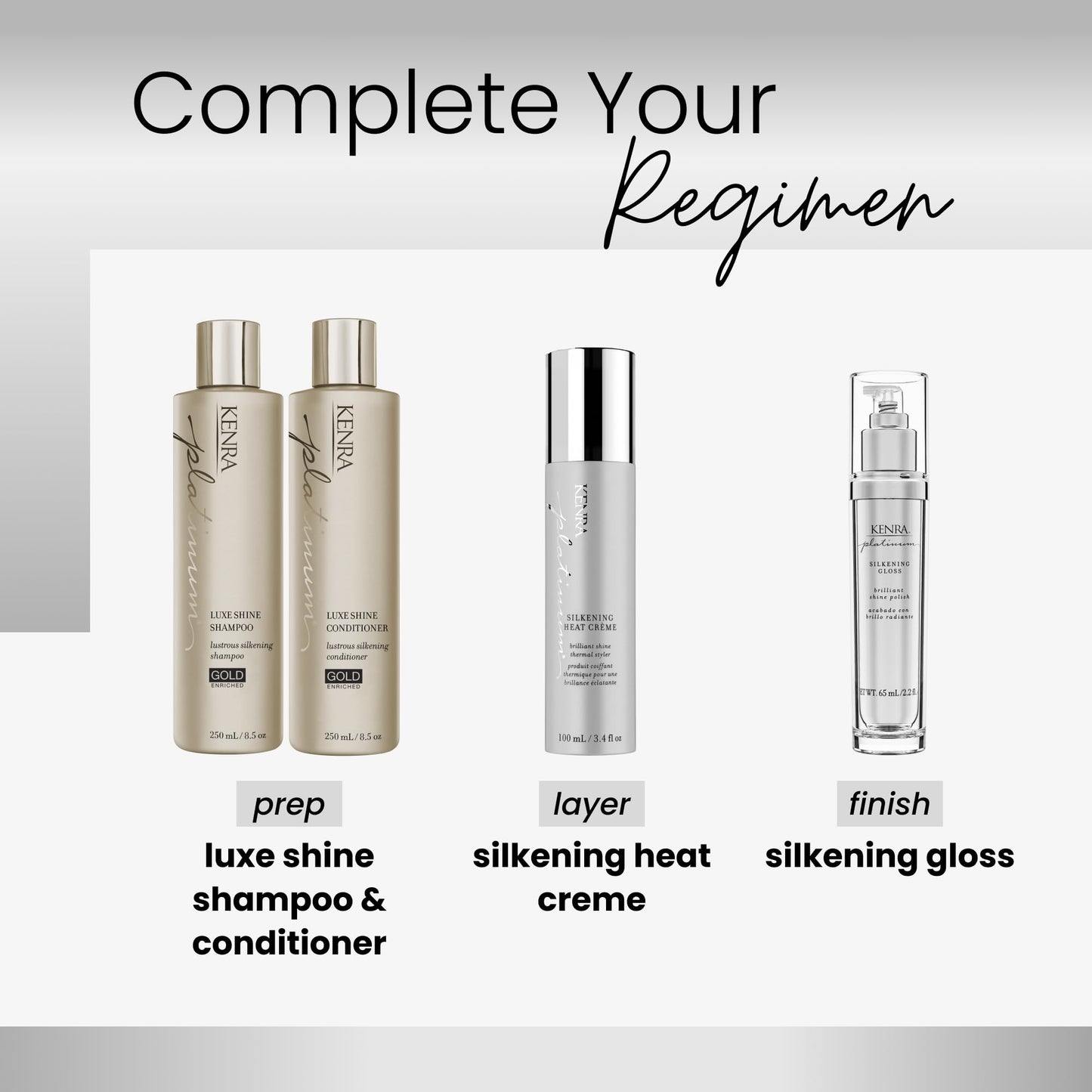 Kenra Professional Platinum Silkening Gloss | Brilliant Shine Polish | Medium To Coarse Hair | 2.26 fl. Oz