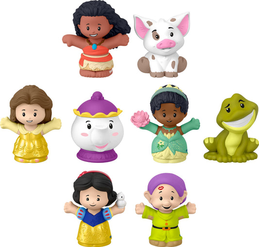 Fisher-Price Little People Toddler Toys Disney Princess Story Duos 8-Piece Figure Set for Pretend Play Kids Ages 18+ Months