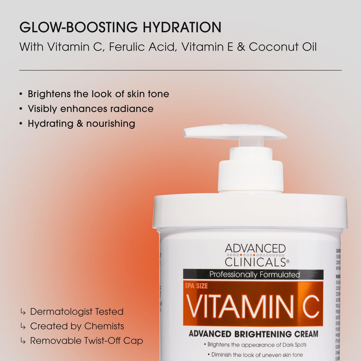 Advanced Clinicals Retinol & Vitamin C Body Lotion Set – 2pc Skincare Duo for Women & Men | Brightening, Firming Creams for Dark Spots & Uneven Tone