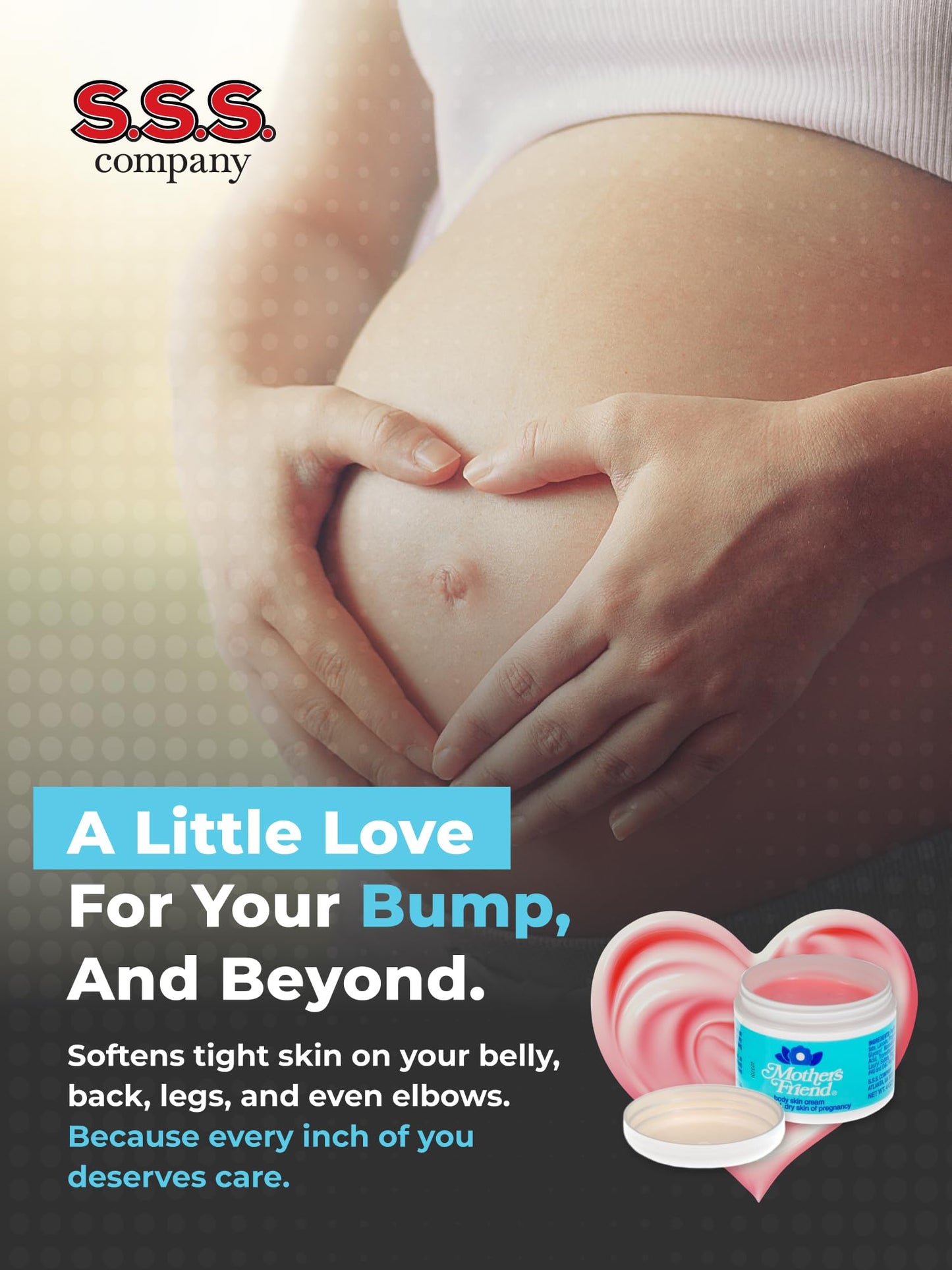 1 Pack of Mothers Friend Body and Skin Cream, for Stretched Tight and Dry Skin of Pregnancy