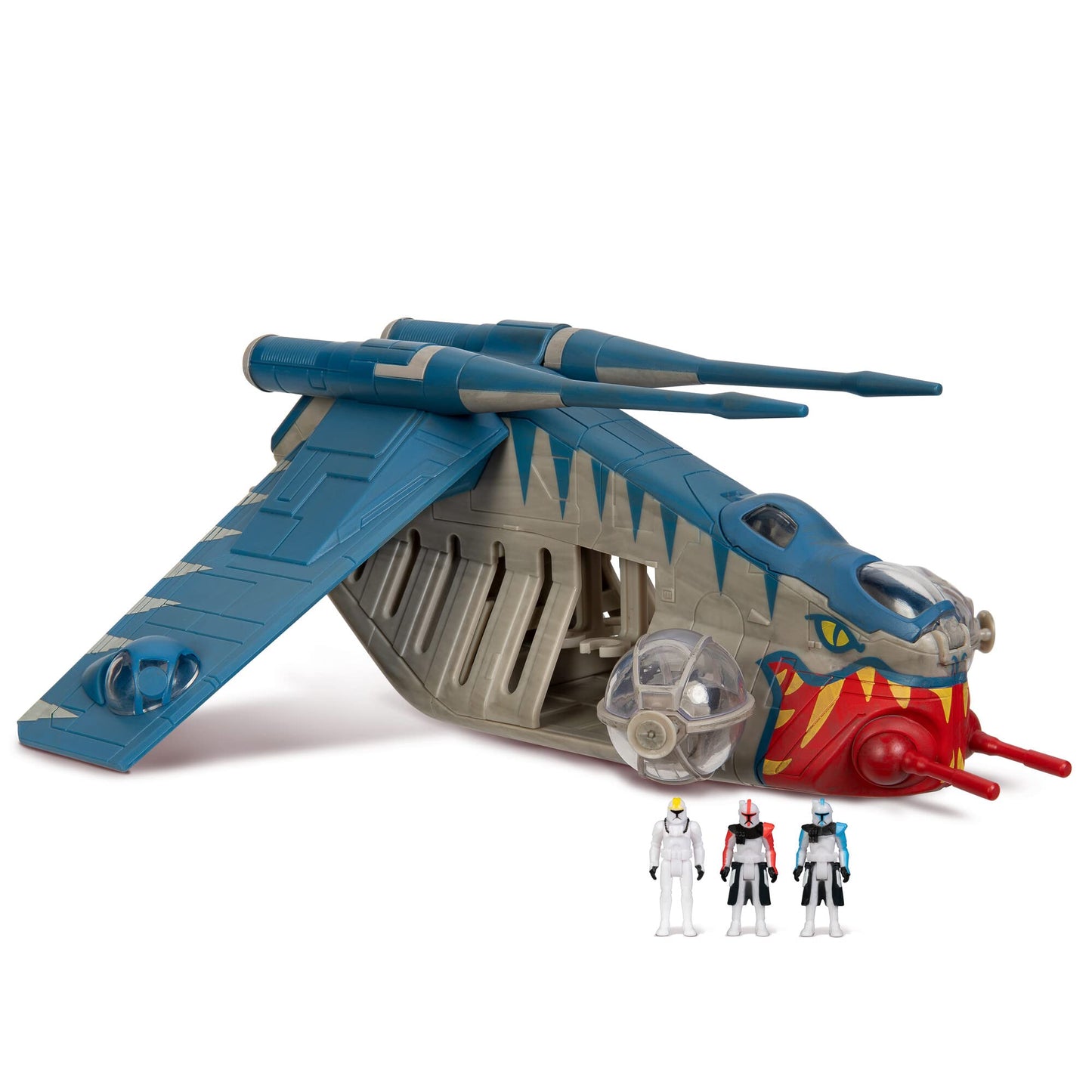 Star Wars Micro Galaxy Squadron Republic Gunship (Muunilinst-10) - 8-Inch Starfighter Class Vehicle with Three Micro Figure Accessories
