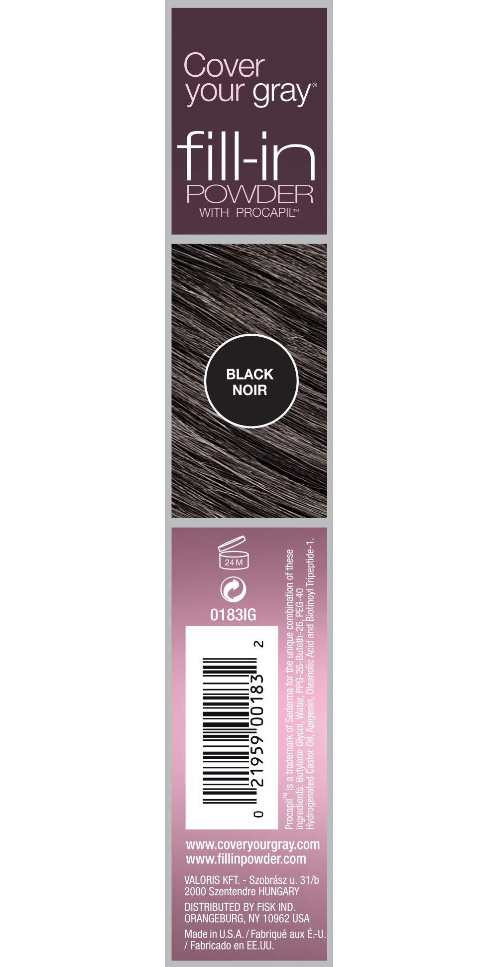 Cover Your Gray Fill In Powder - Black (Pack of 3)