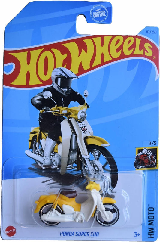 Mattel Hot Wheels Honda Super Cub, HW Moto 3/5 [Yellow] 87/250