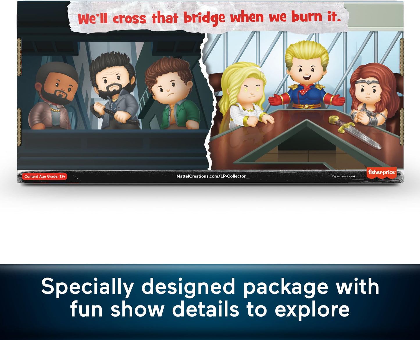 Little People Collector The Boys Special Edition Set with Character Figures in a Display Box for Adults & Fans, 6 Figures