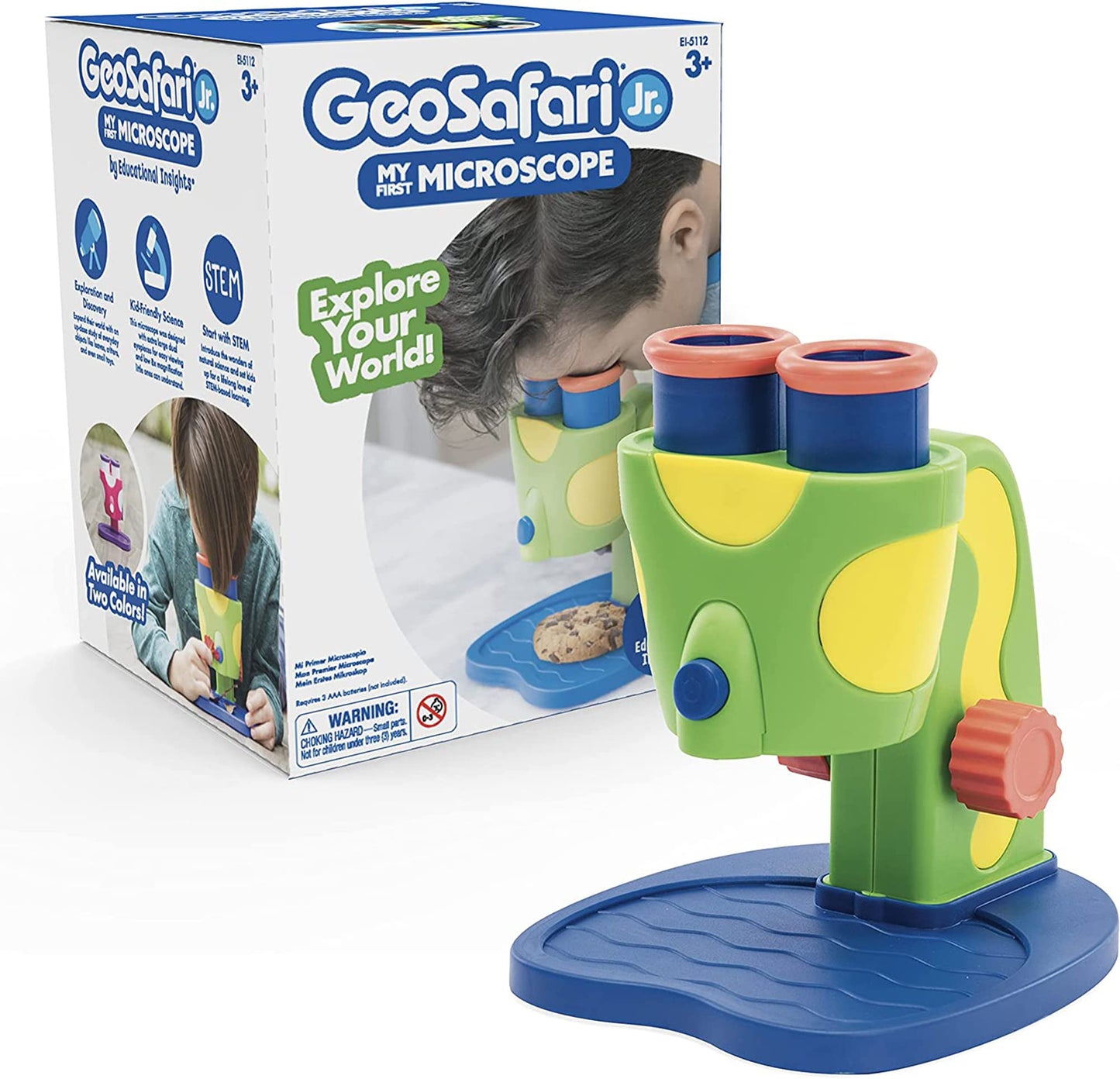 Educational Insights GeoSafari Jr. My First Kids Microscope Toy, Preschool Science, STEM Toy, Classroom Must Haves, Ages 3+