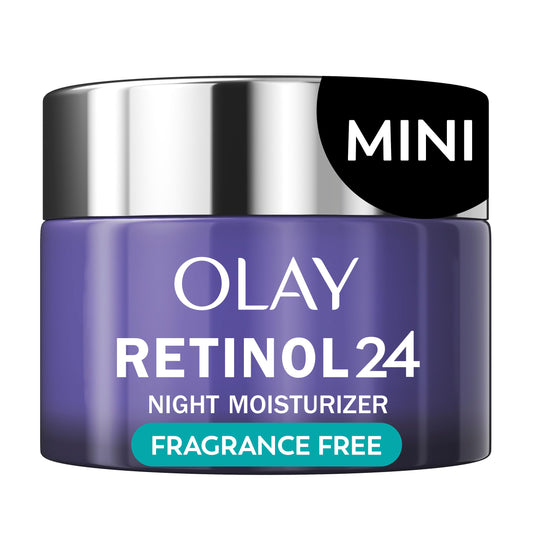 Olay Retinol 24 Night Face Moisturizer Trial Size, Anti-Aging, Smooths Fine Lines & Wrinkles, Fragrance-Free, Non-Greasy, 0.5 oz