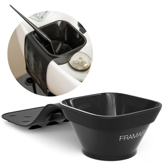 FRAMAR Toning Tub Hair Dye Bowl Set – 2pc Hair Color Mixing Bowls with Suction Base for Sink or Shampoo Station, Perfect for Stylists & Toning