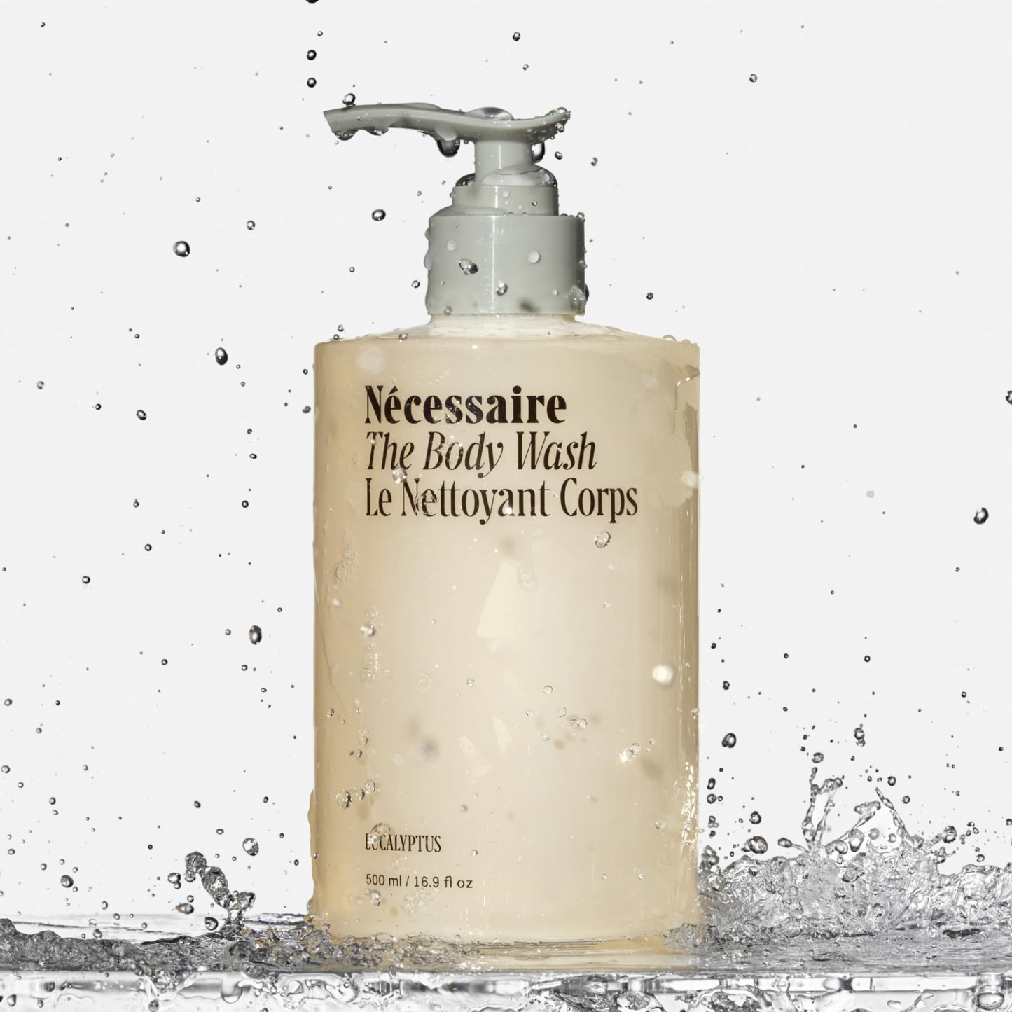 Nécessaire The Body Wash Eucalyptus — Multi-Oil Shower Gel Cleanser for Women + Men — Non-Comedogenic Body Wash with Niacinamide. 500ml/16.9 fl oz